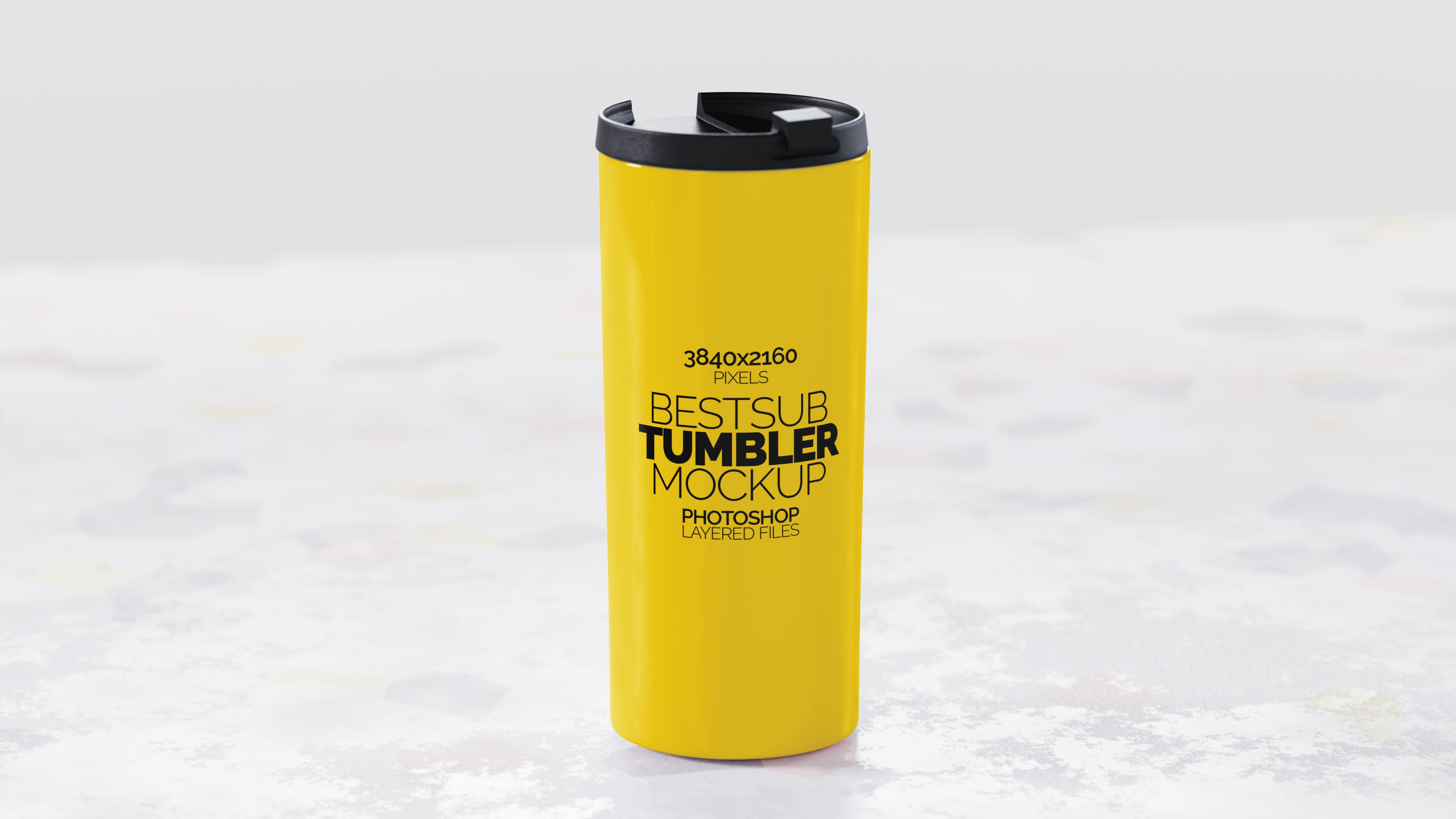 Straight Shaped White Sublimation Tumbler Mockup Bundle – 4 PSDs Carrara Collection