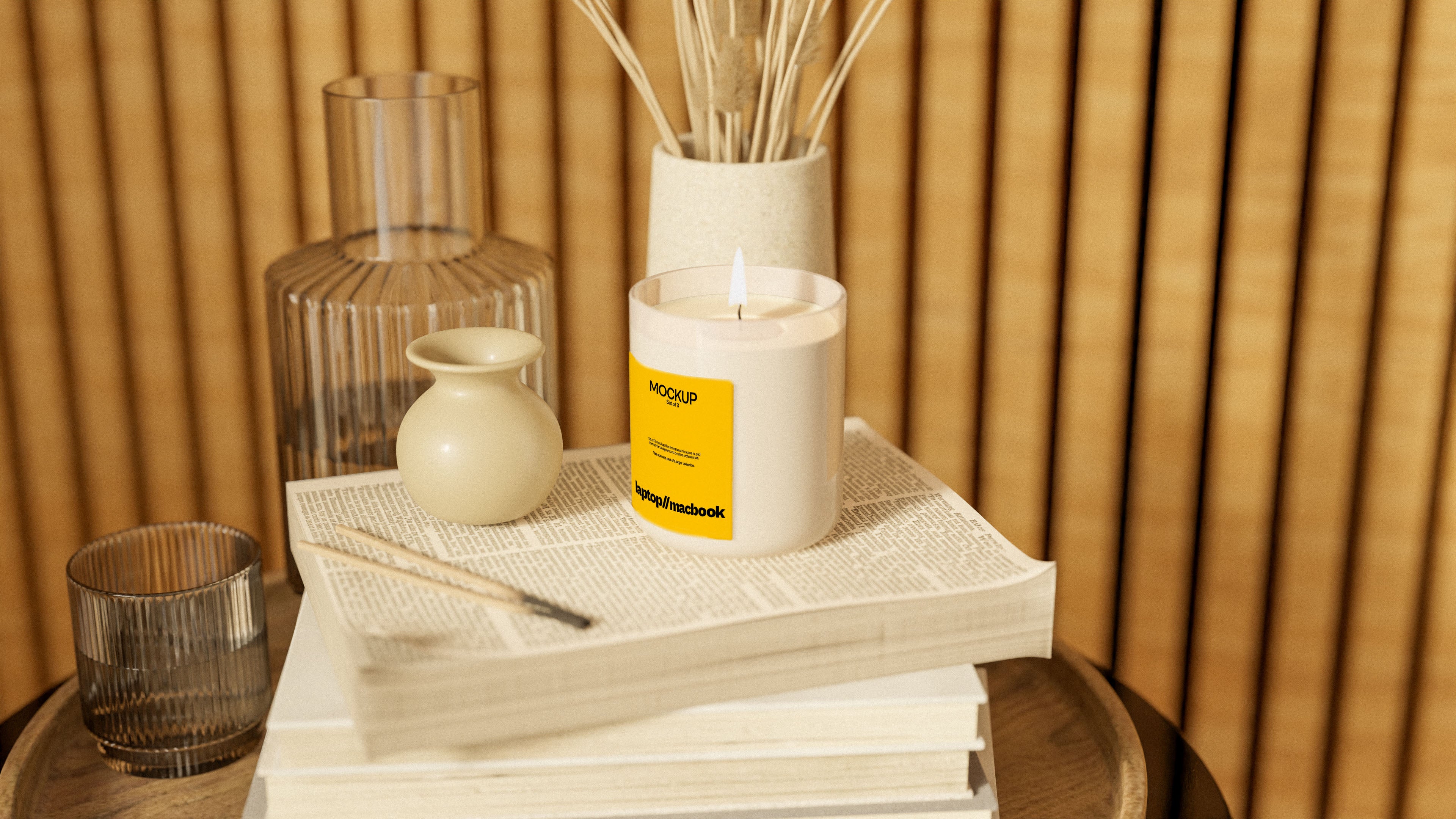 Candle Label Mockup Bundle – Halcyon Collection (3 PSD)