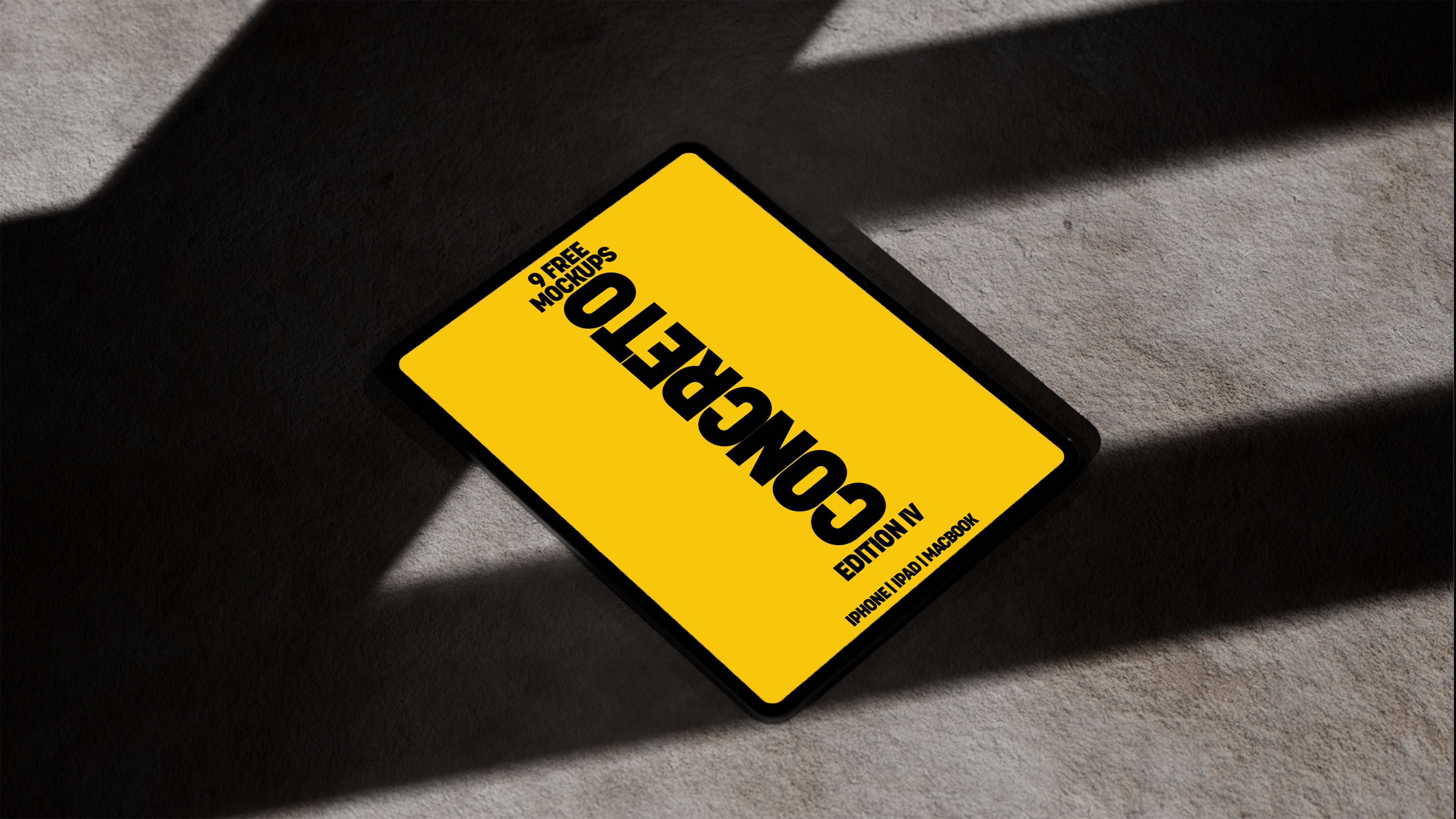 Free iPad Mockups – Concreto 4 Collection (3 PSDs)