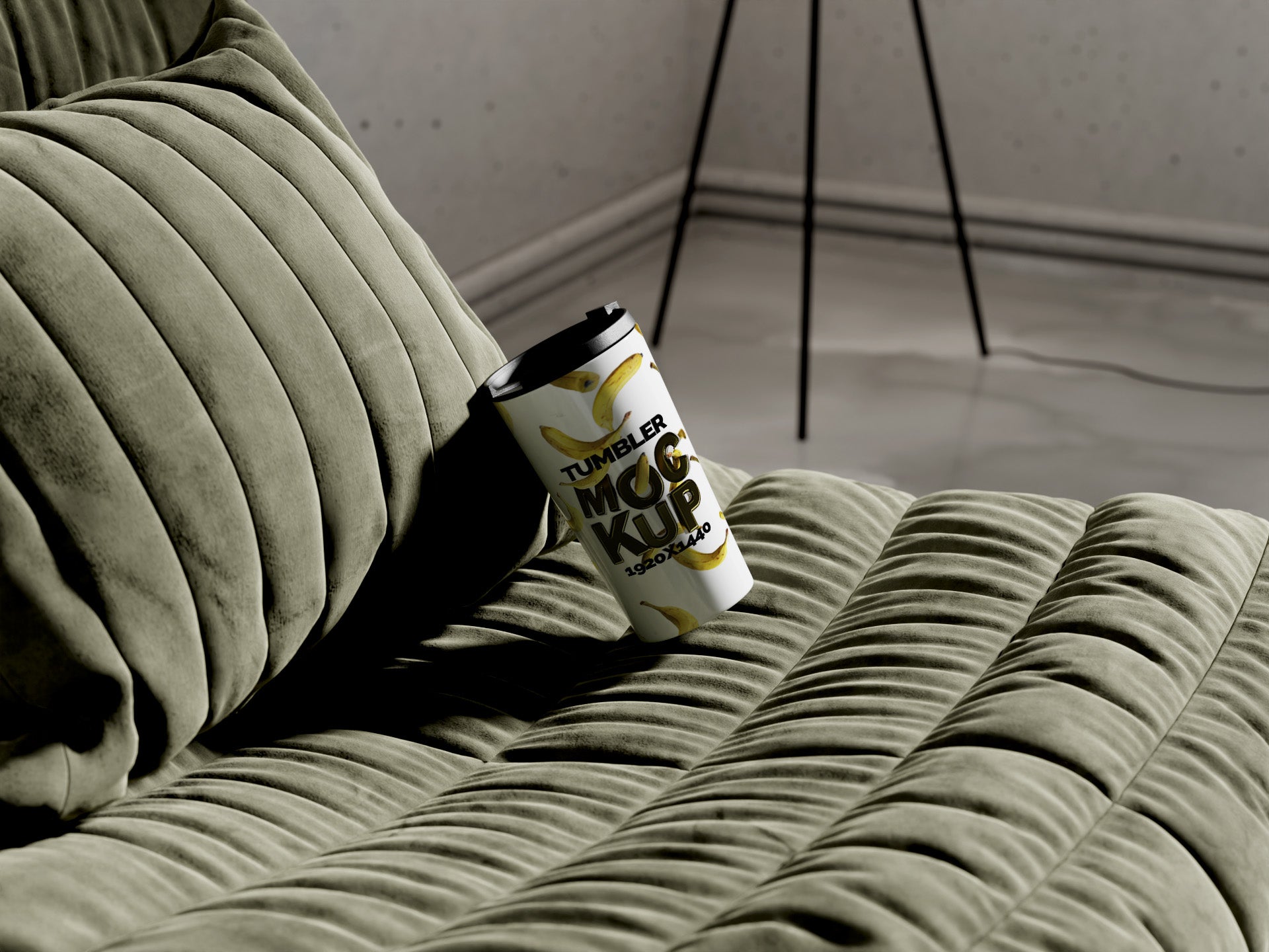 Cone Shaped White Sublimation Tumbler Mockup Bundle – 6 PSDs on Sofa | Crest Collection