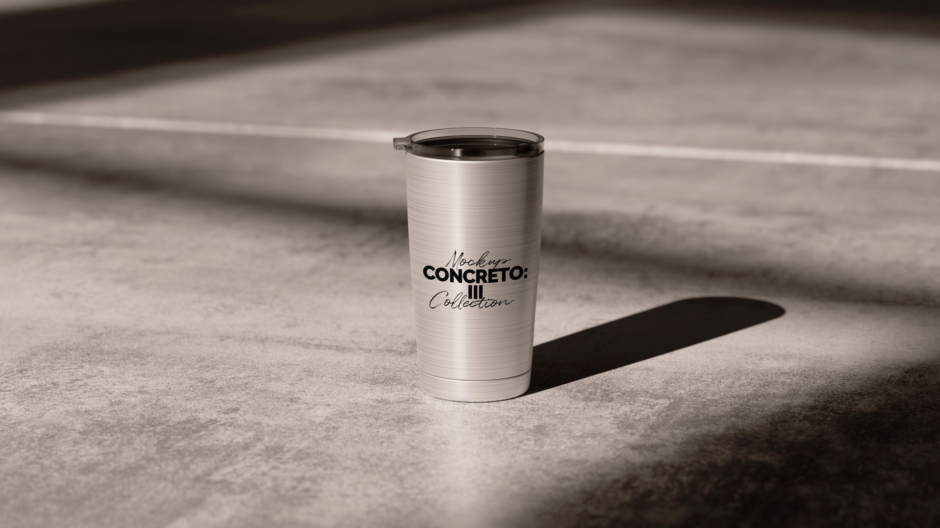 Silver Cone Tumbler Mockup | Concreto 3