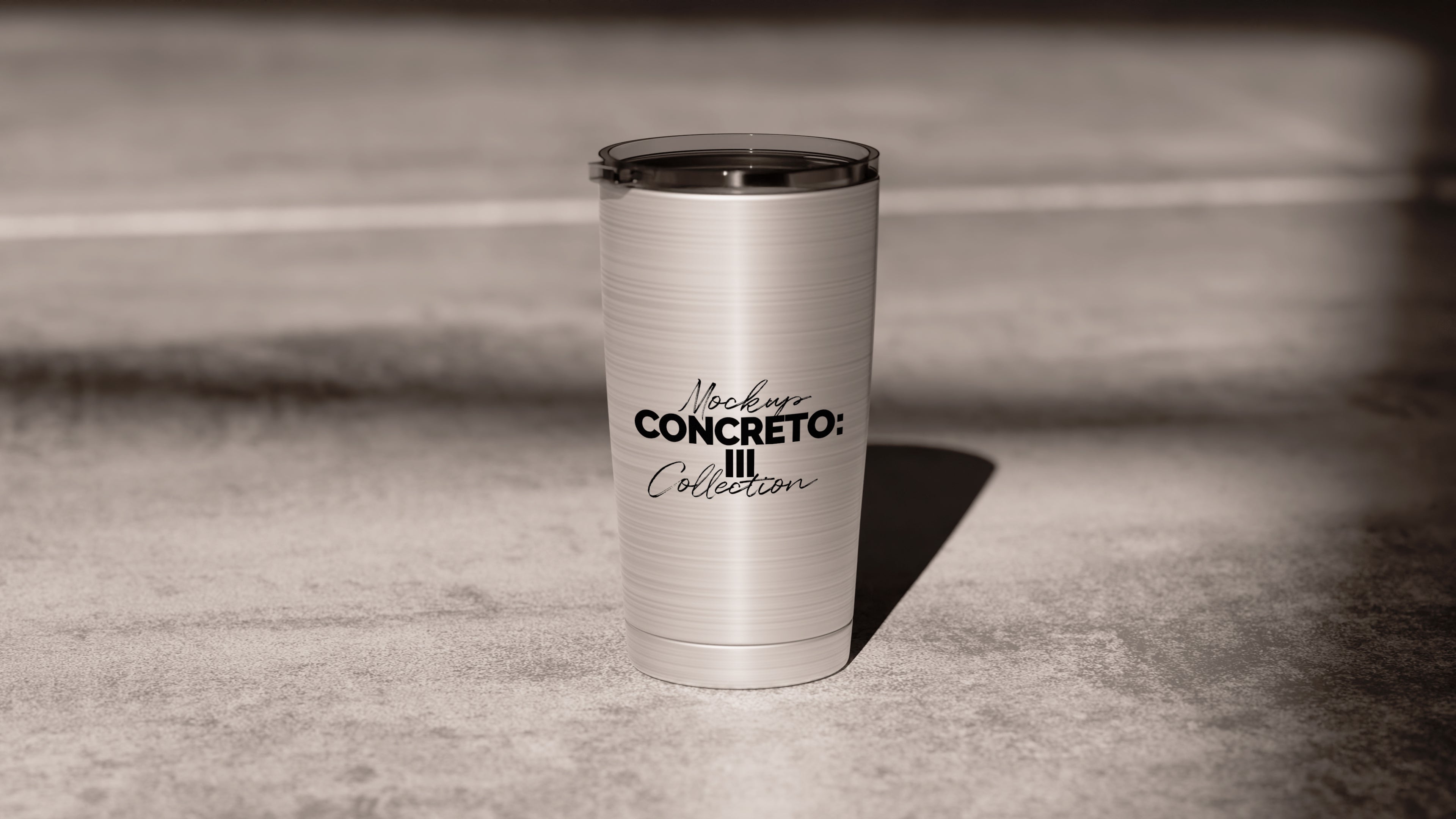 Silver Cone Tumbler Mockup | Concreto 3