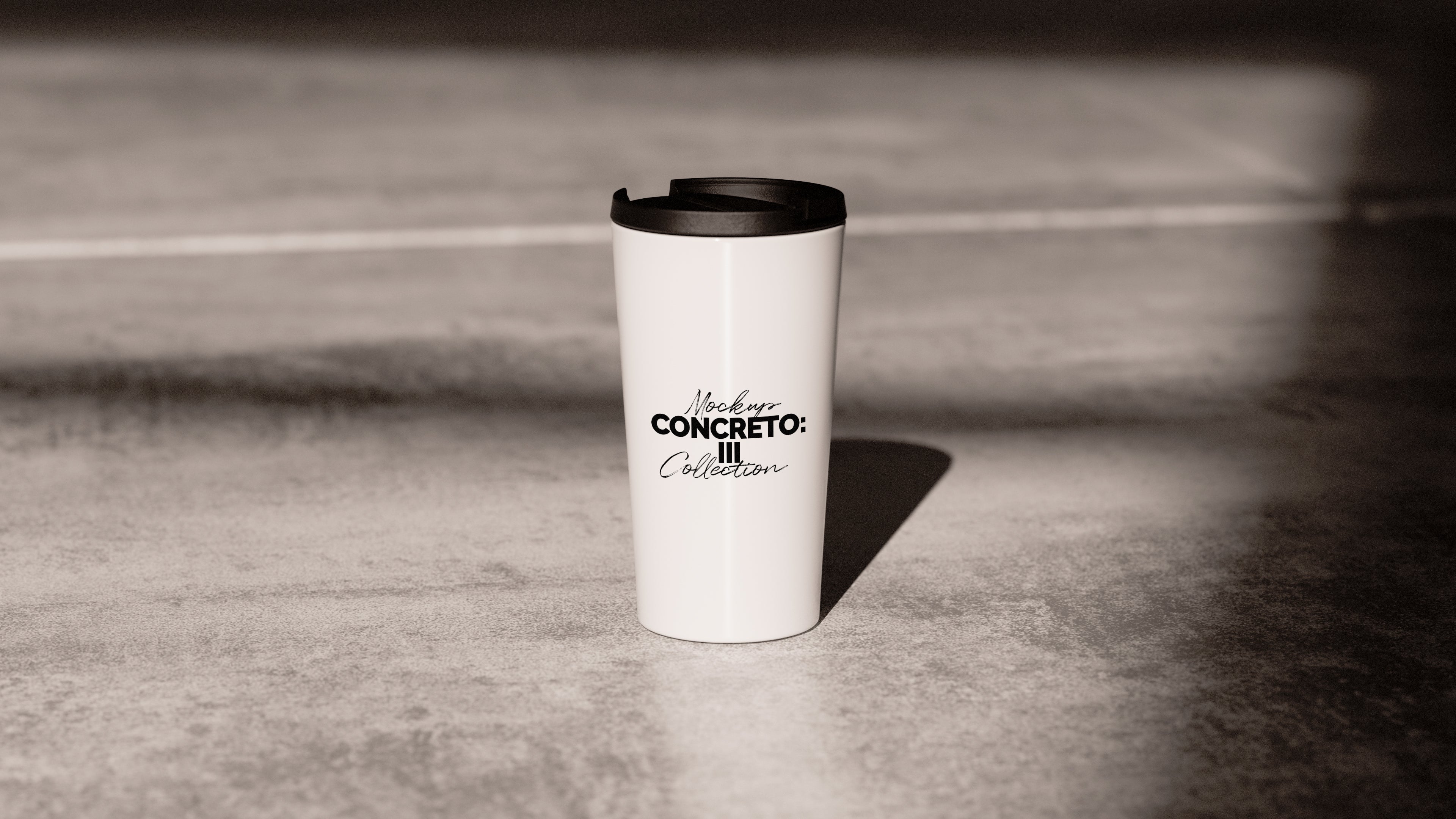 White Cone Tumbler Mockup | Concreto 3