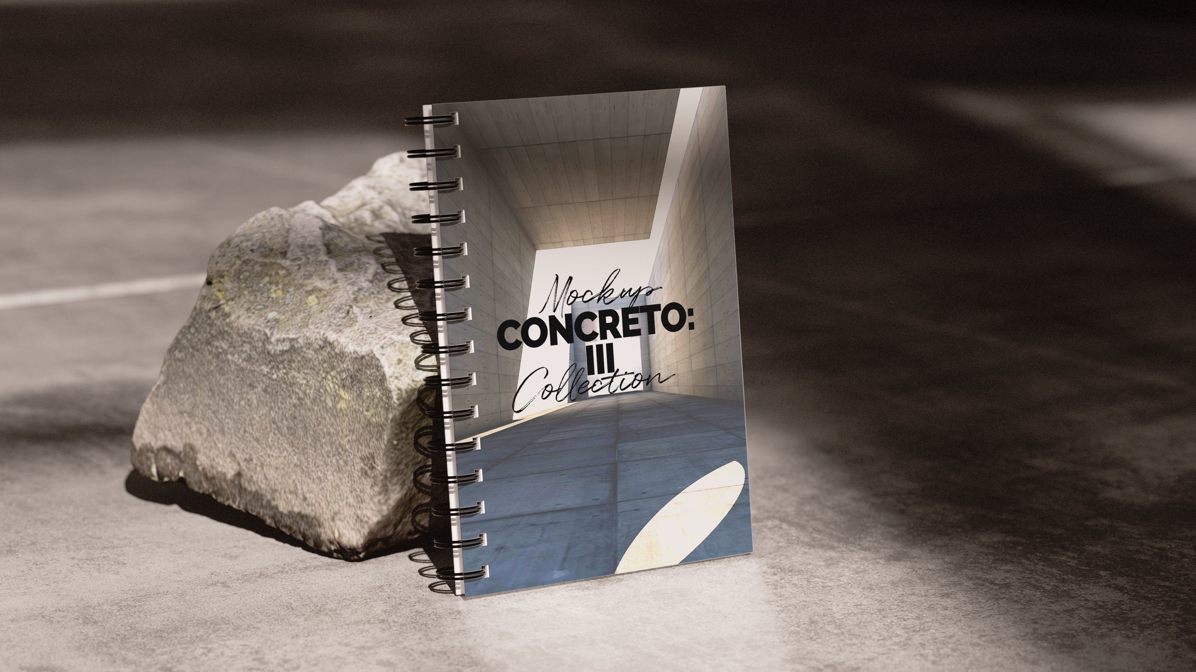 Spiral Notebook Mockup | Concreto 3