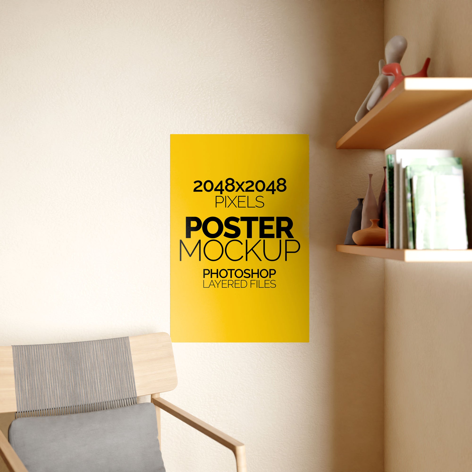 Paper Poster on the Wall Mockup Bundle - Editioned Collection