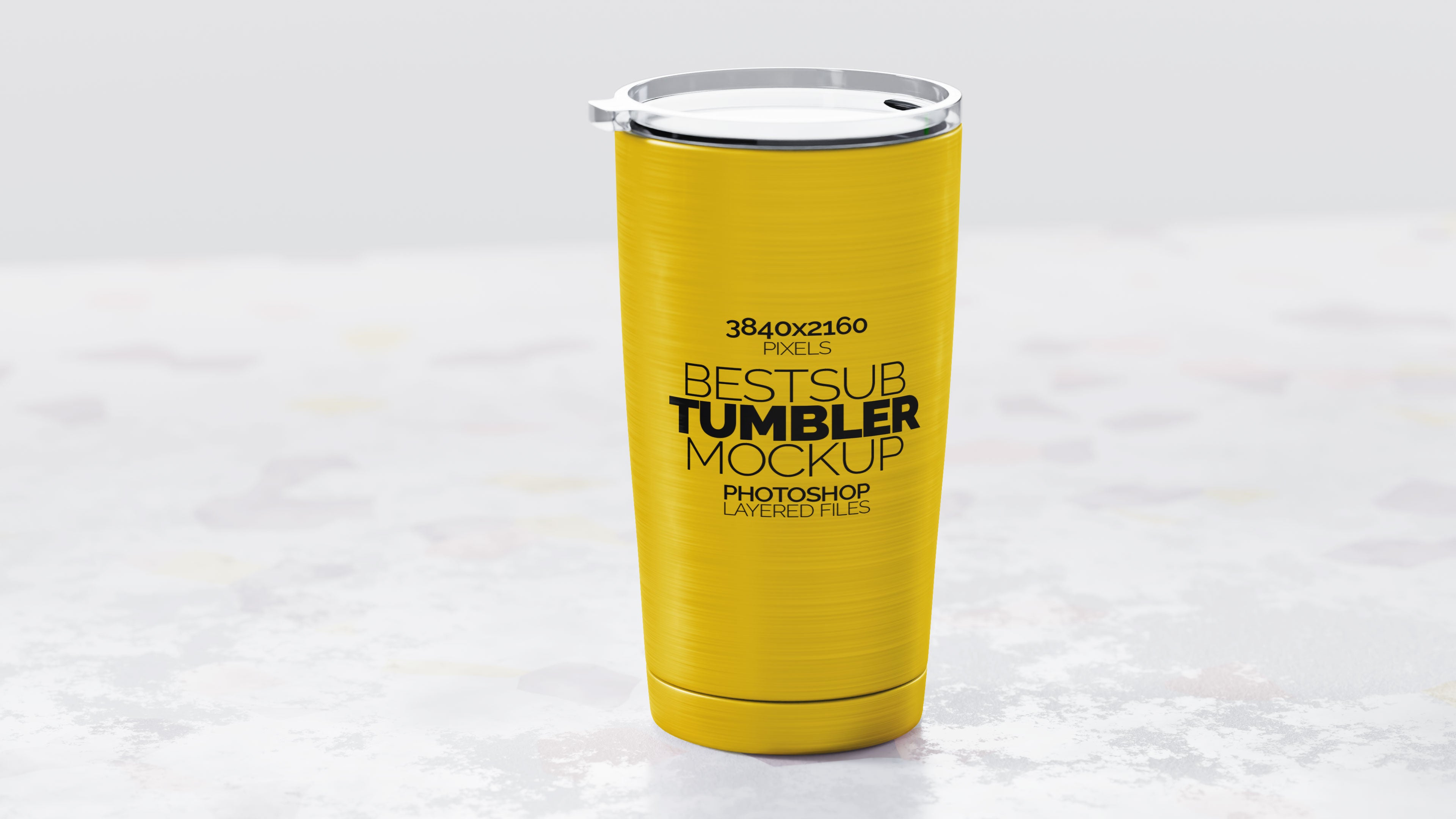 Cone Shaped Silver Sublimation Tumbler Mockup Bundle – 4 PSDs Carrara Collection