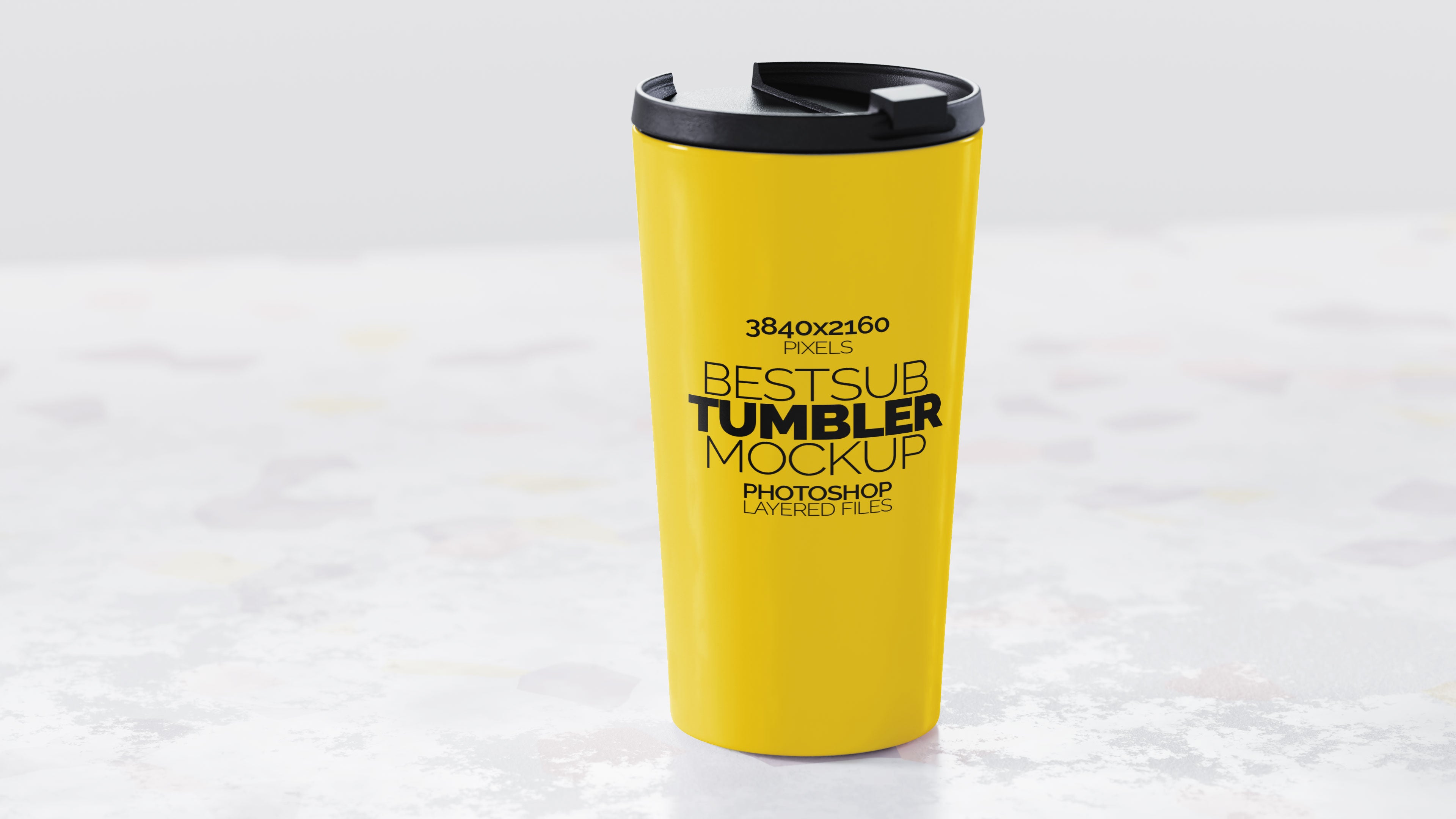 Cone Shaped White Sublimation Tumbler Mockup Bundle – 4 PSDs Carrara Collection