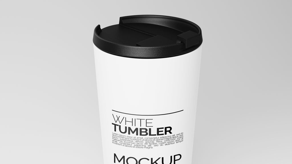 Cone Shaped White Sublimation Tumbler Mockup Bundle – 5 PSDs - Studioform Collection