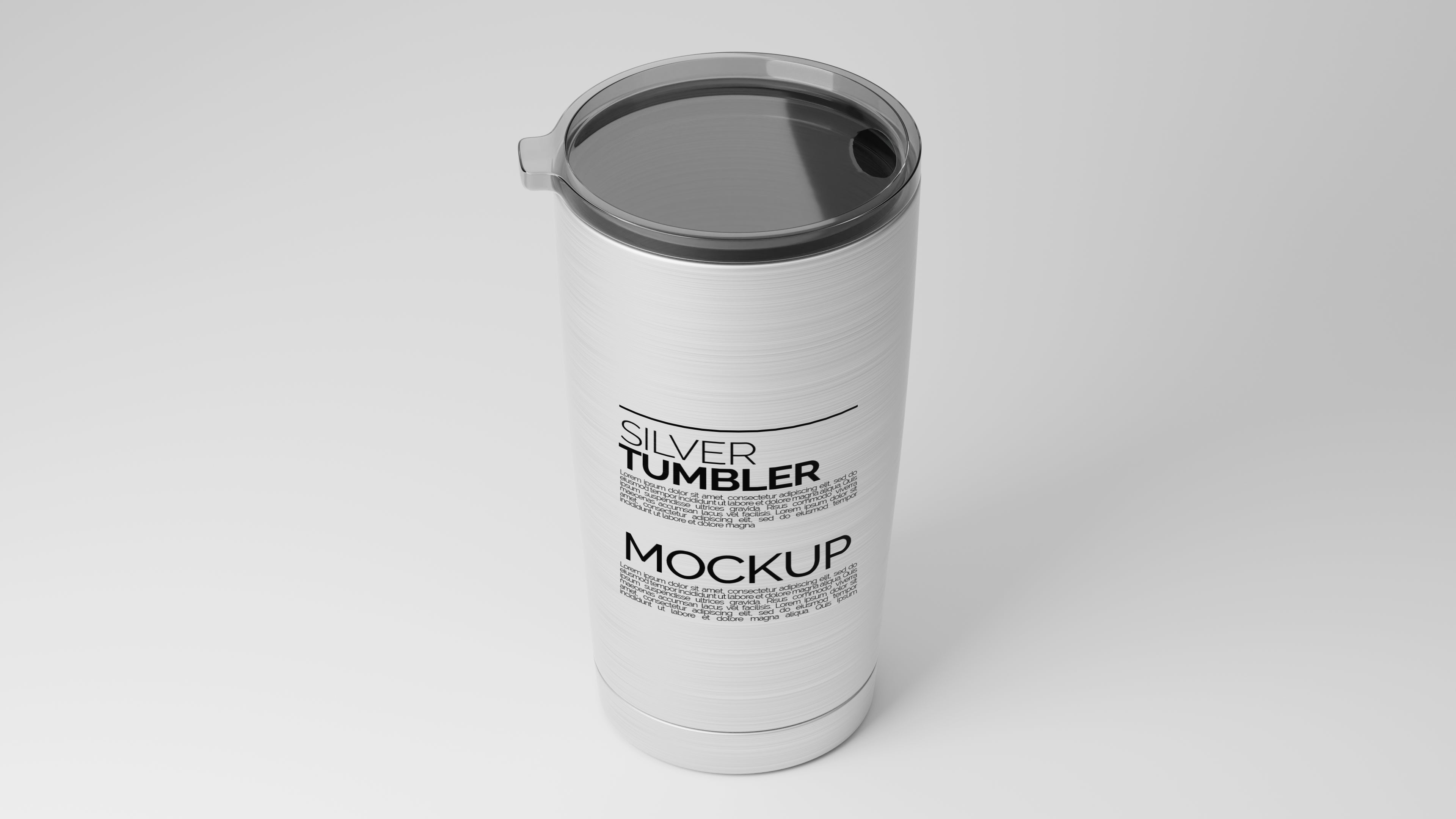 Cone Shaped Silver Sublimation Tumbler Mockup Bundle – 5 PSDs - Studioform Collection
