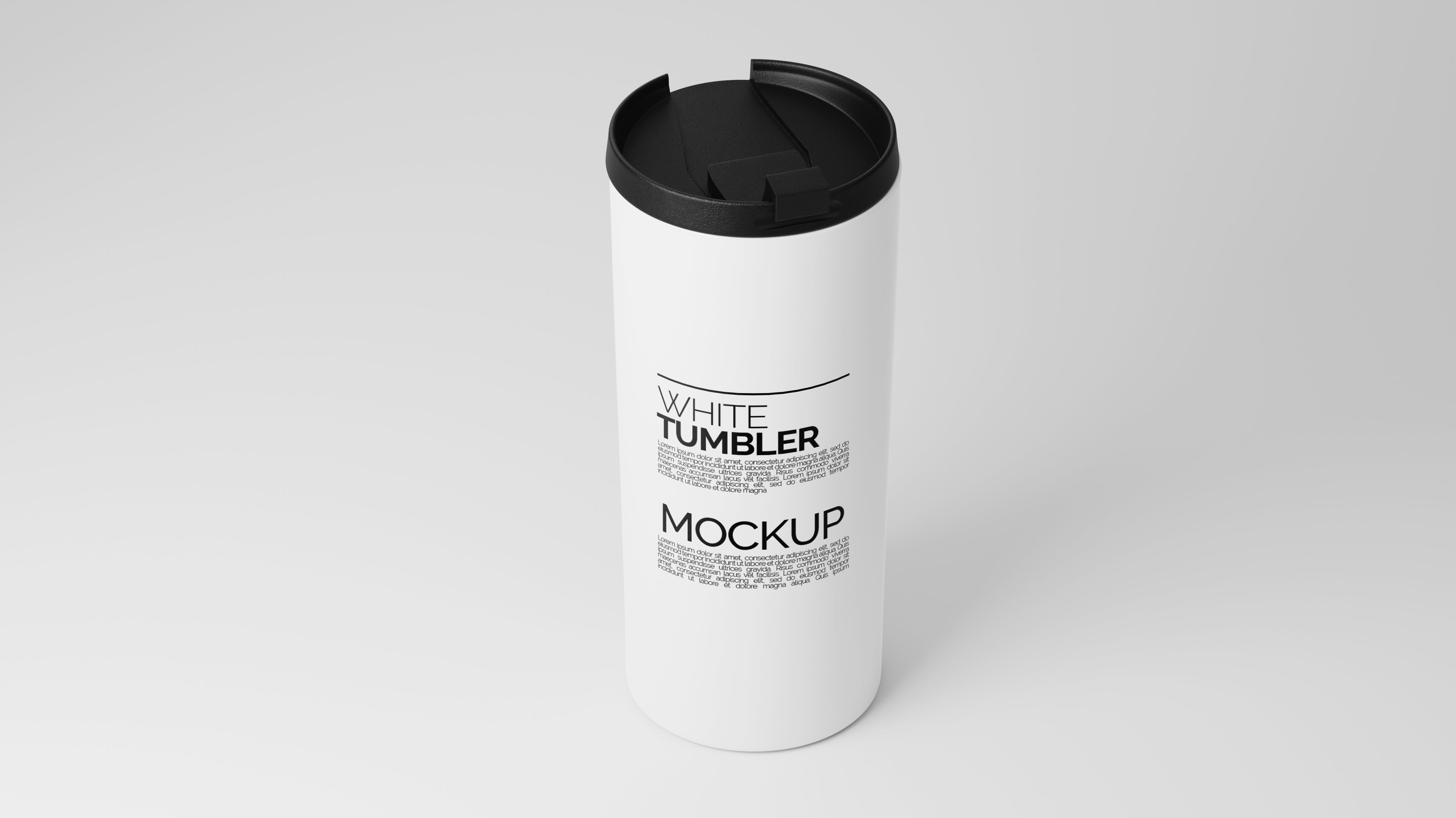 Straight Shaped White Sublimation Tumbler Mockup Bundle – 5 PSDs - Studioform Collection