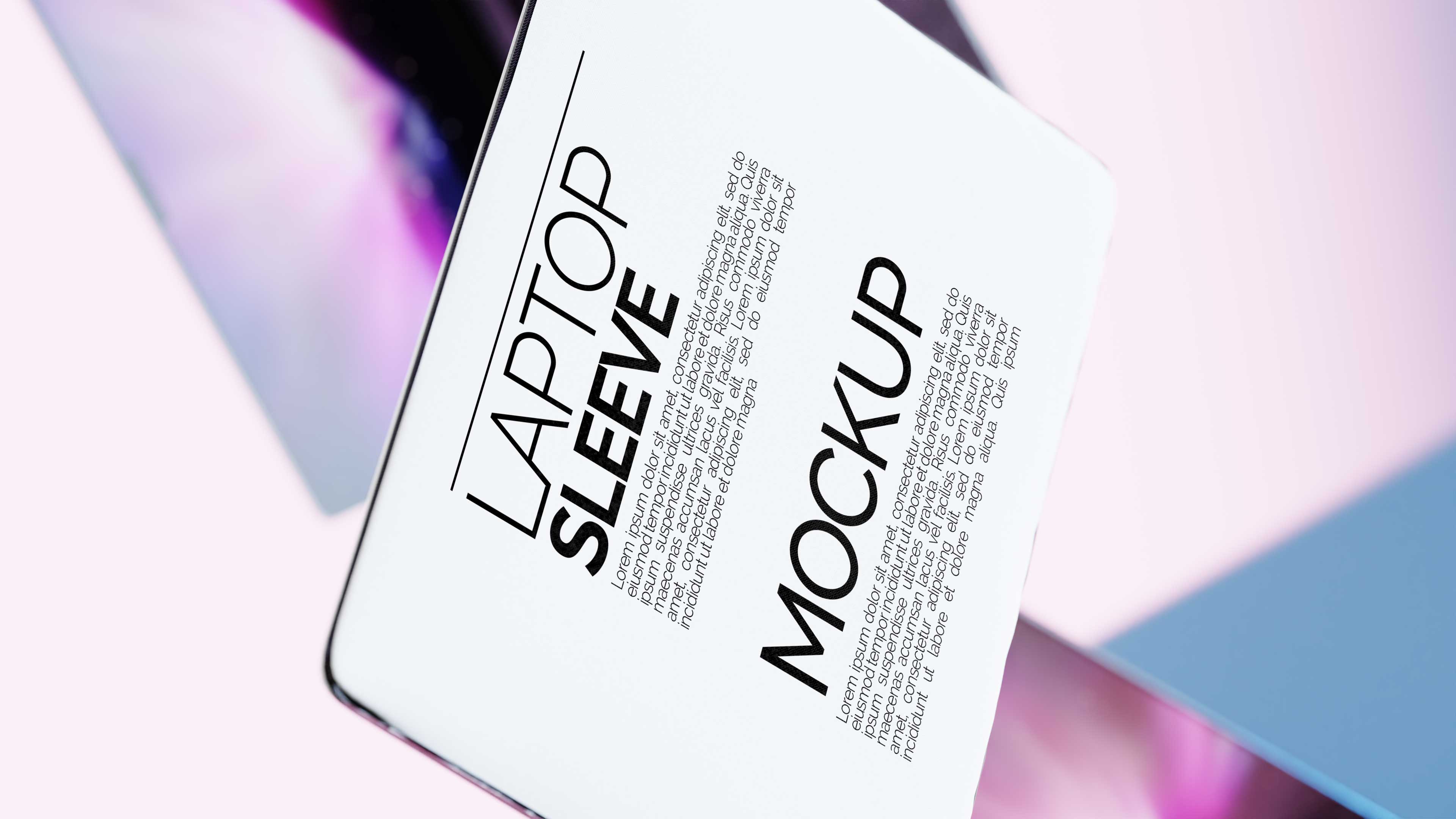 Sublimation Laptop Sleeve Mockup Bundle - 5 PSD Files