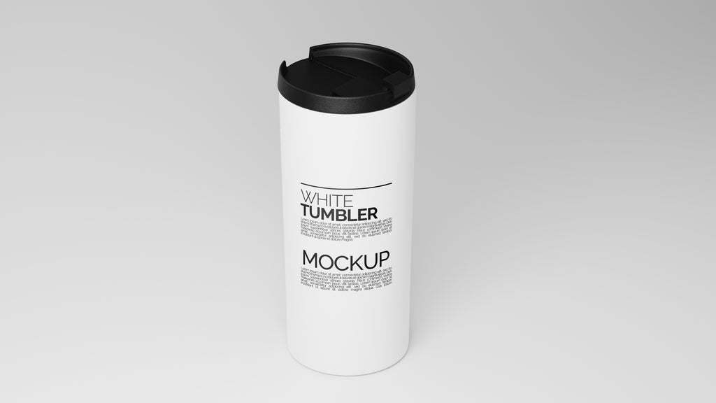 Straight Shaped Silver Sublimation Tumbler Mockup Bundle – 5 PSDs - Studioform Collection