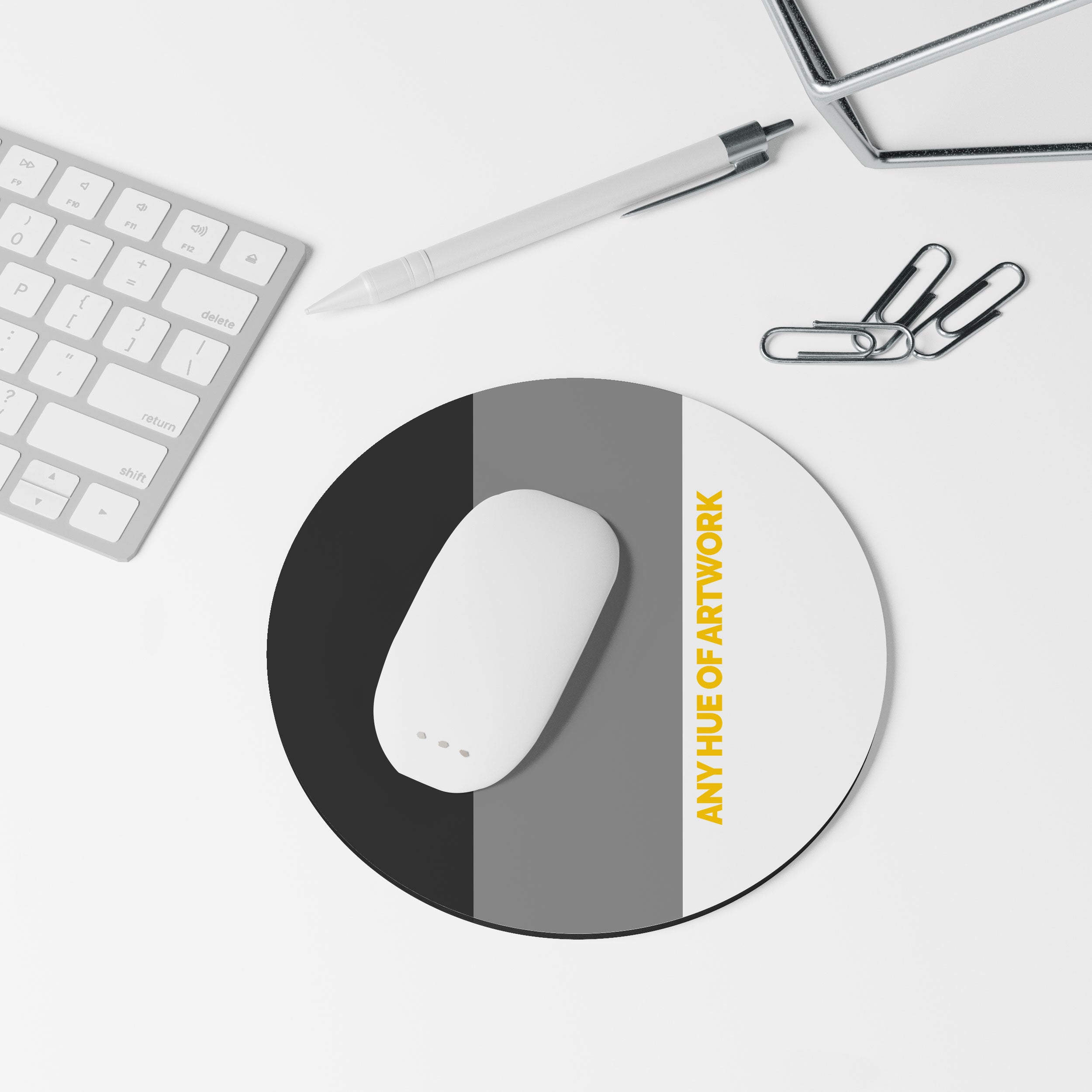 Rectangular Sublimation Mousepad Mockup Bundle – 4 PSDs on White Desk - Taskline Collection