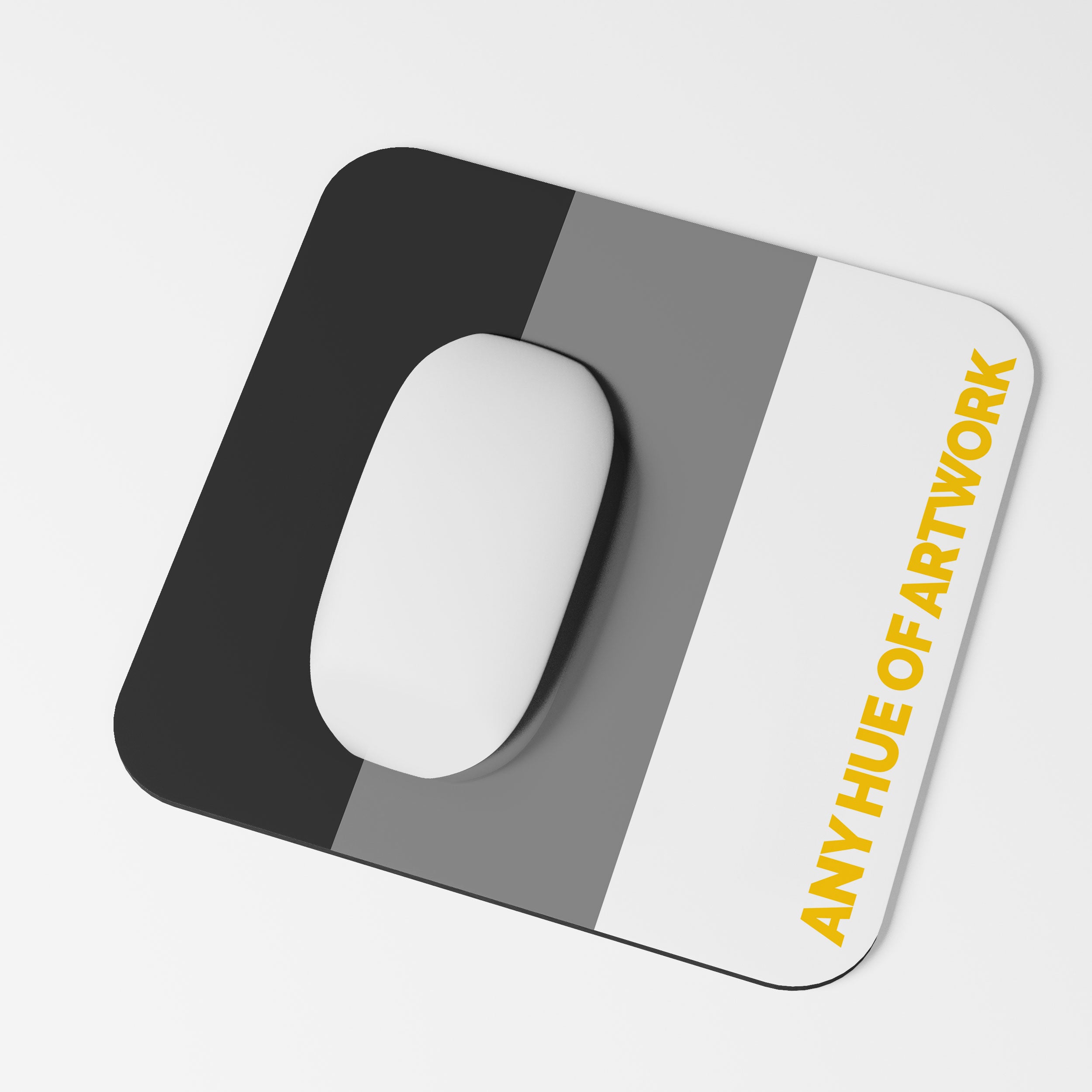 Square Sublimation Mousepad Mockup Bundle – 4 PSDs on White Desk - Taskline Collection