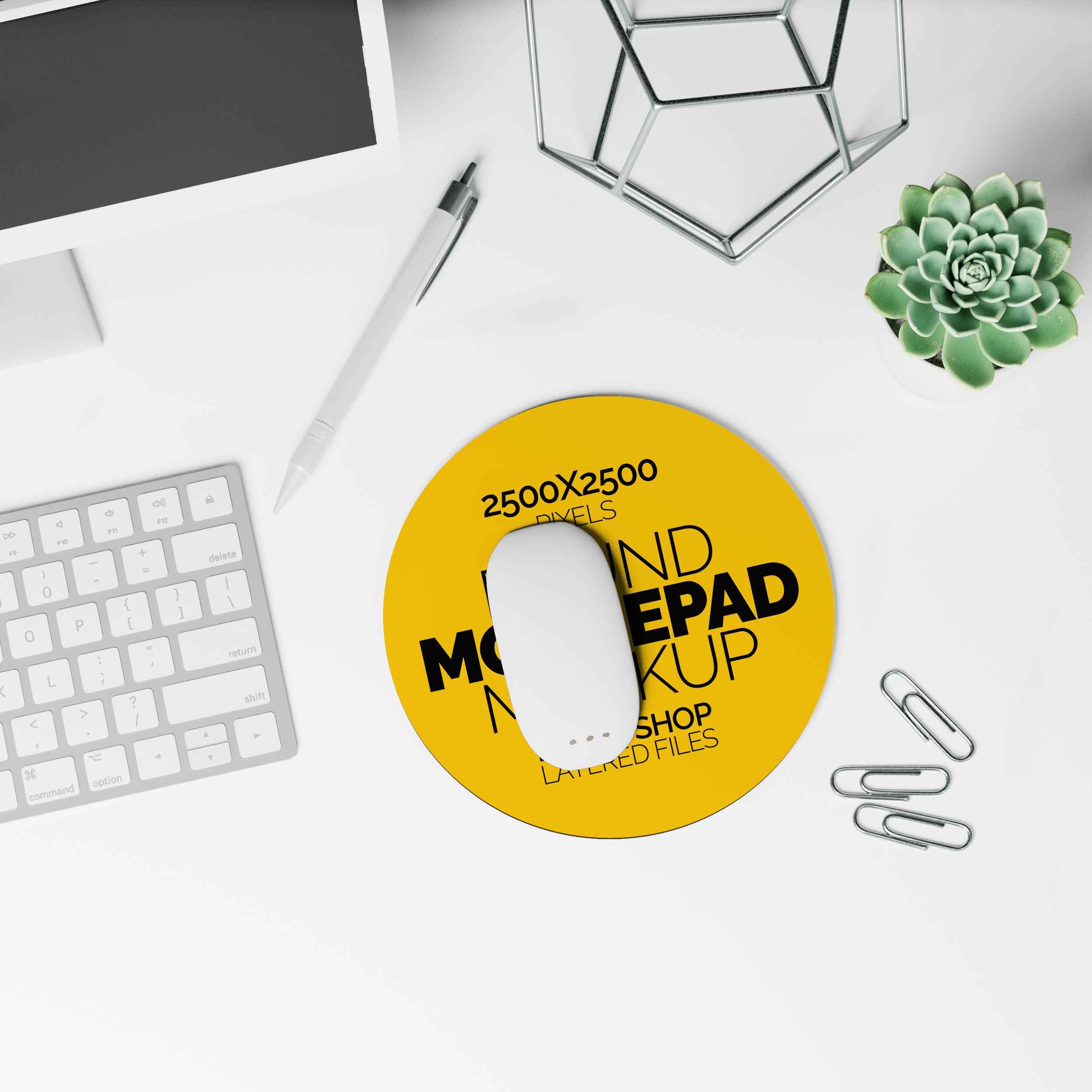 Rectangular Sublimation Mousepad Mockup Bundle – 4 PSDs on White Desk - Taskline Collection