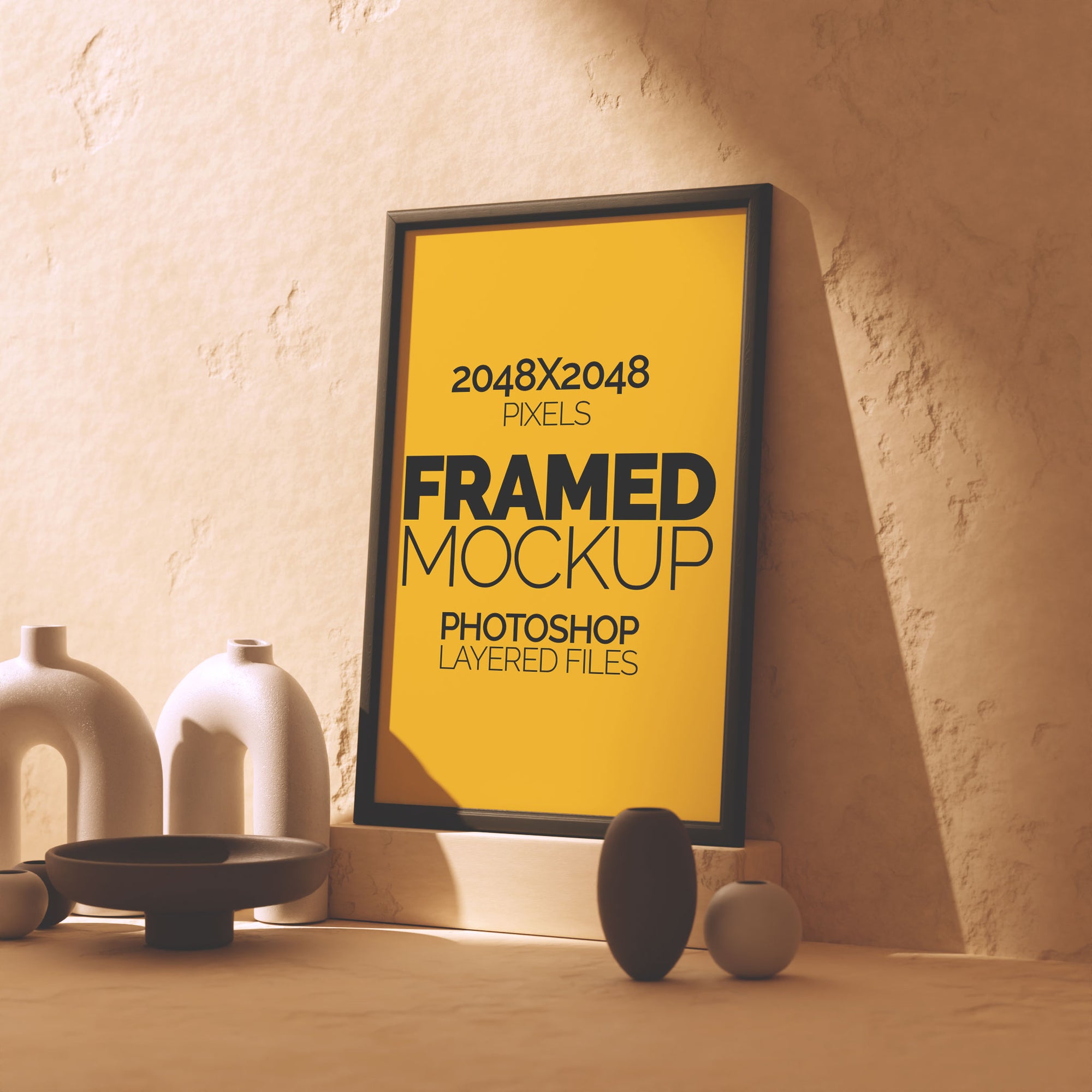Framed Artwork on the floor Mockup Bundle - Editioned Collection