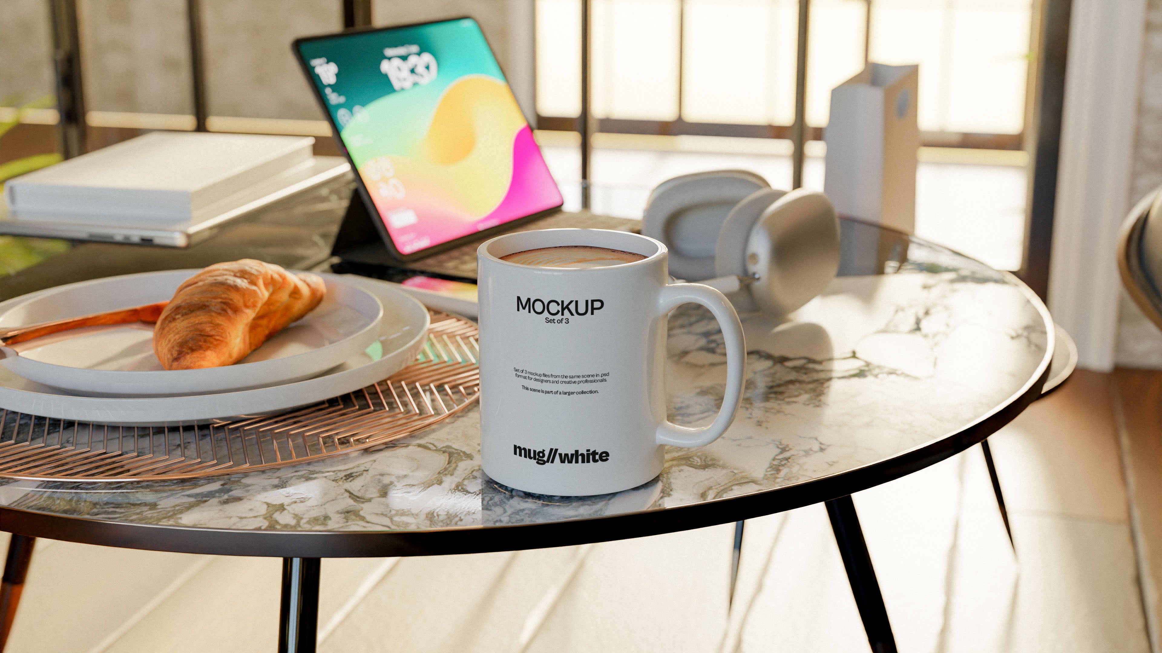 11oz White Sublimation Coffee Mug Mockup Bundle – Polo Collection (3 PSD)