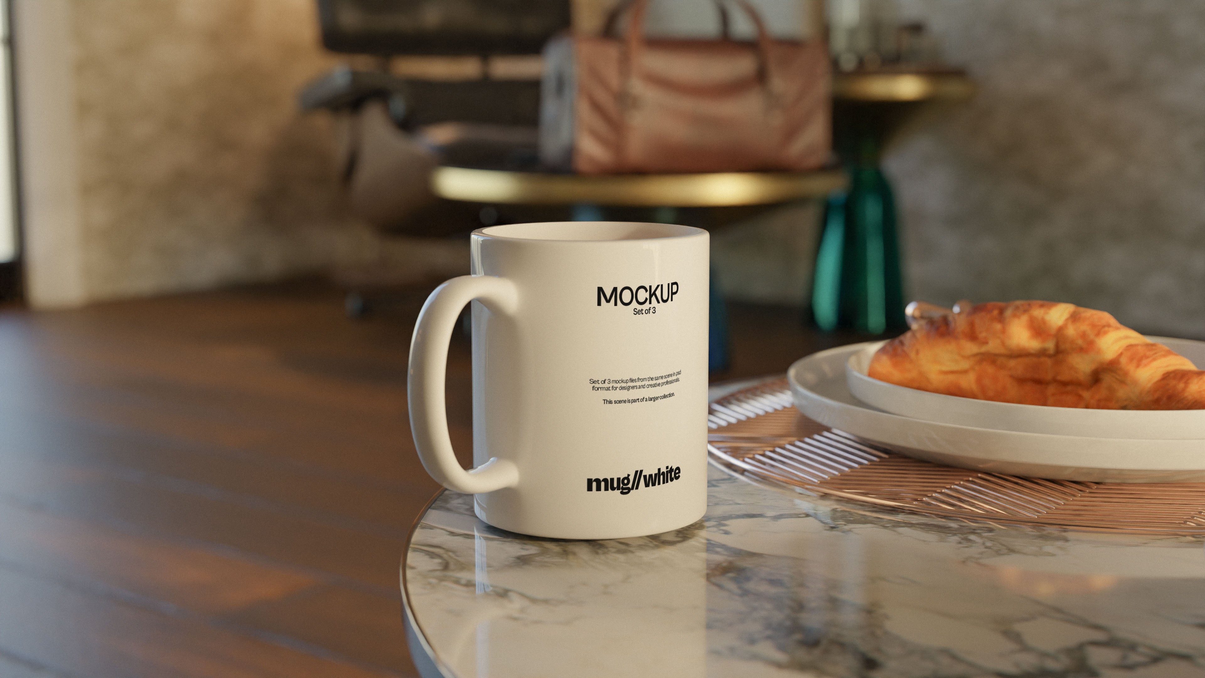 11oz White Sublimation Coffee Mug Mockup Bundle – Polo Collection (3 PSD)
