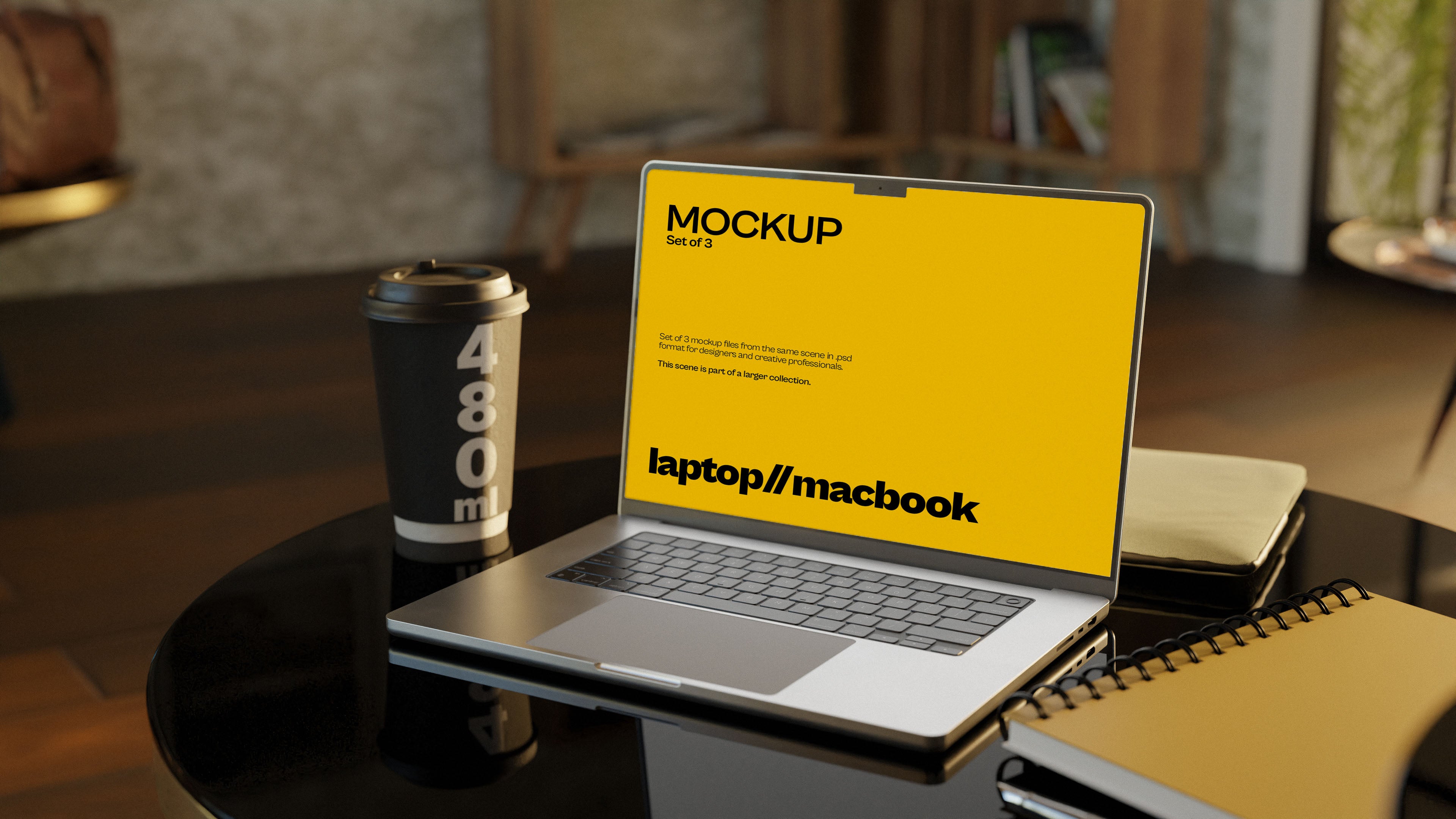 MacBook Screen Mockup Bundle – Polo Collection (3 PSD)