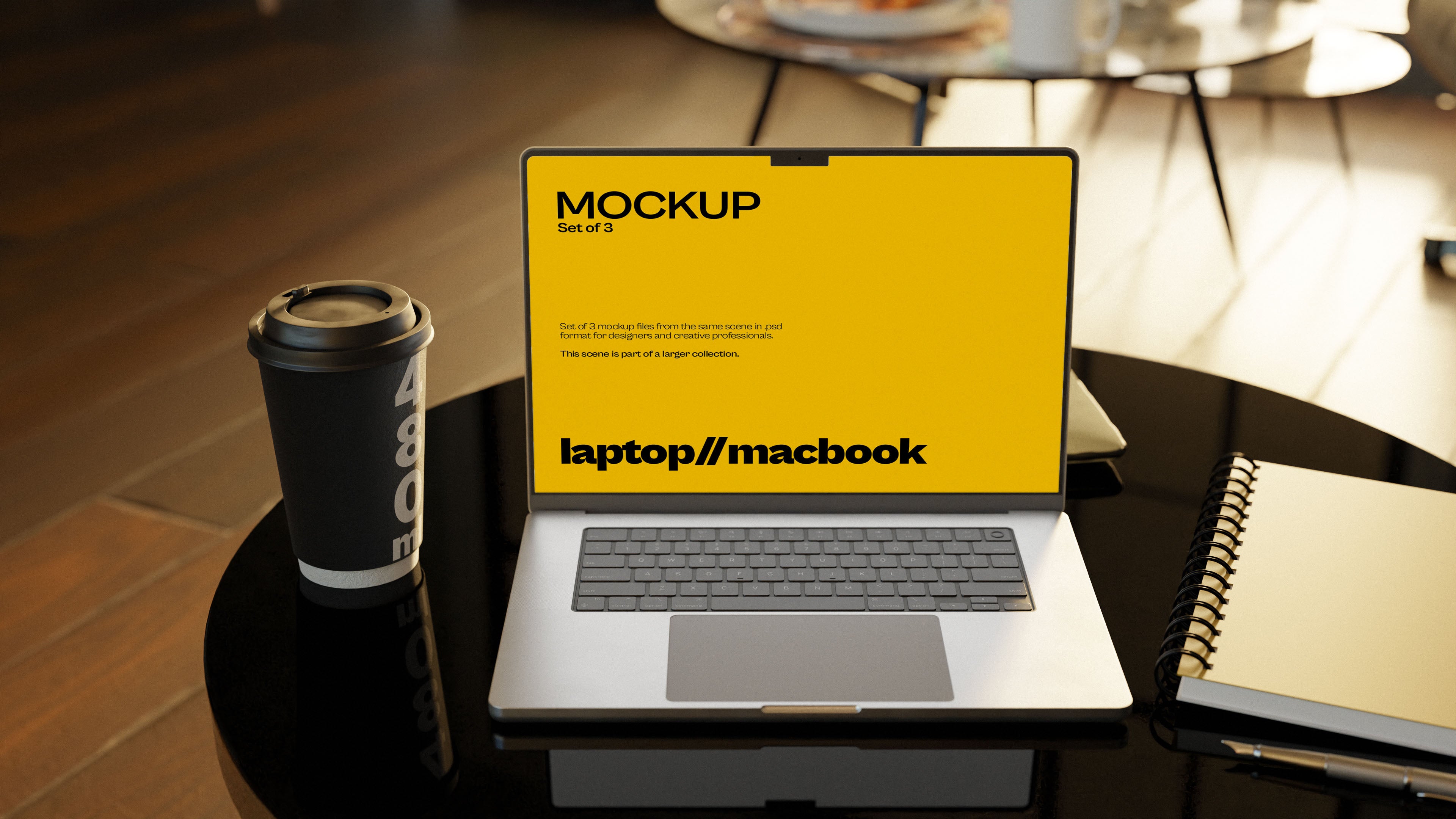 MacBook Screen Mockup Bundle – Polo Collection (3 PSD)