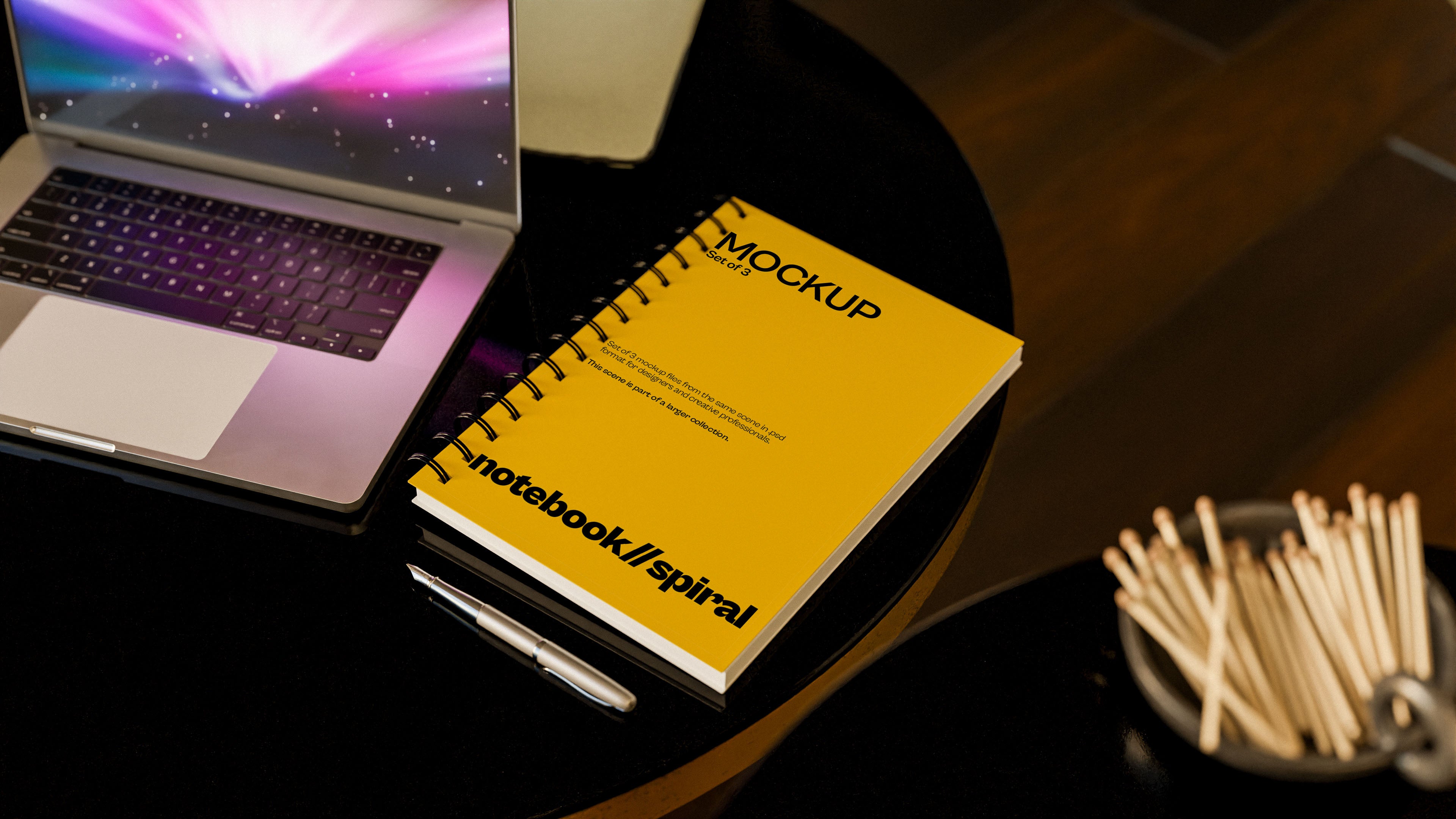 Spiral Notebook Mockup Bundle – Polo Collection (3 PSD)