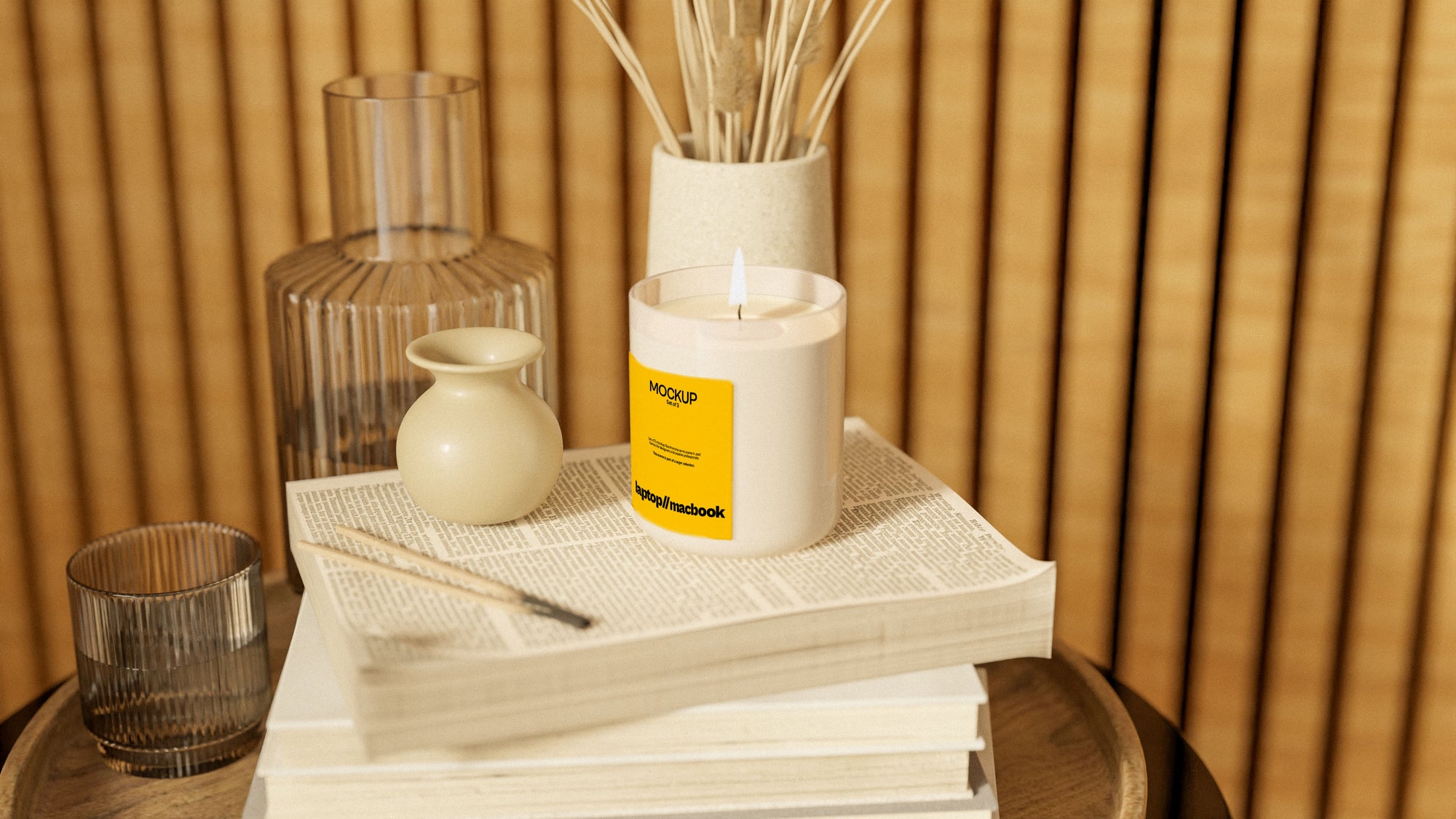 Candle Label Mockup Bundle – Halcyon Collection (3 PSD)