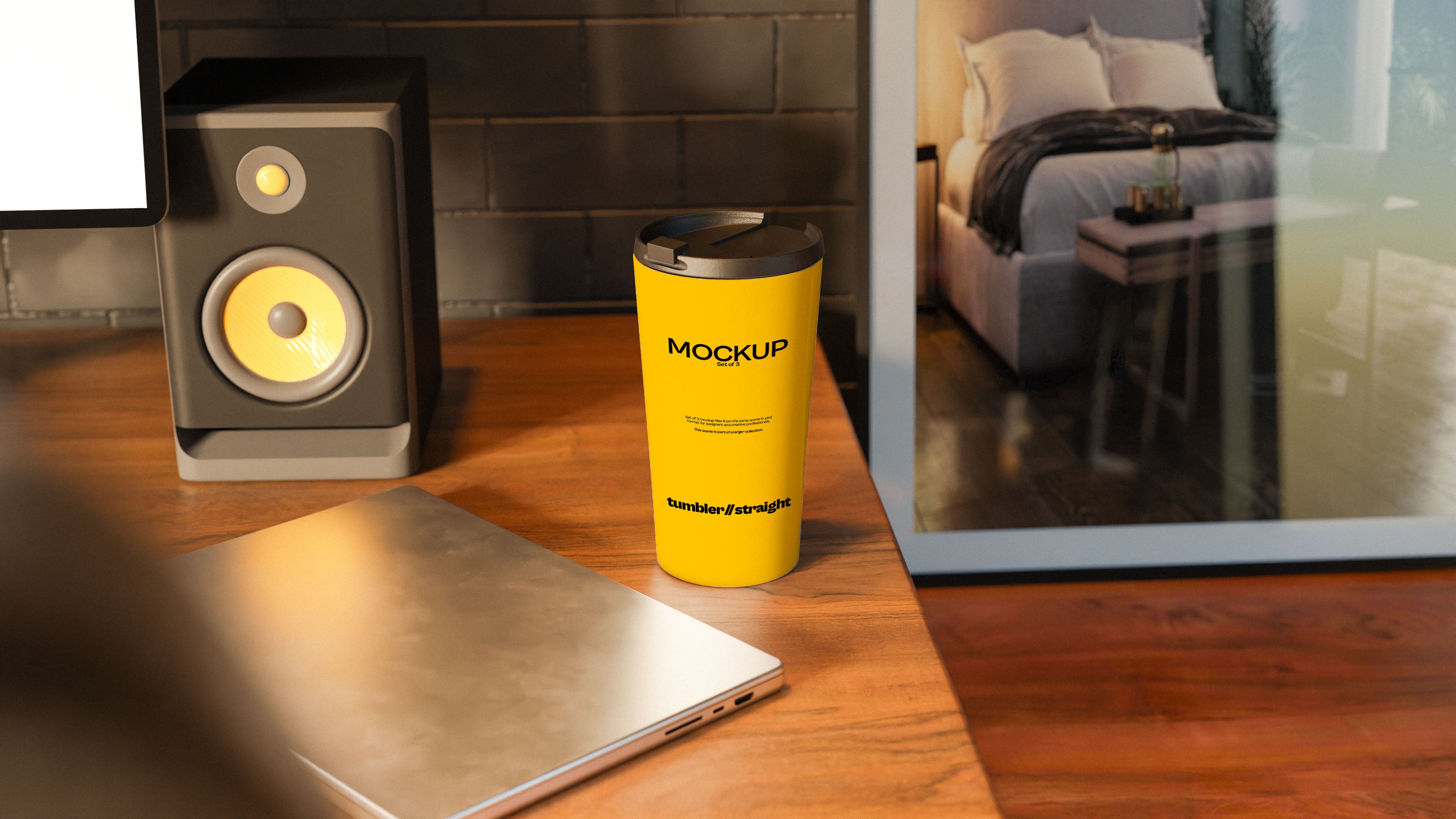 Cone Shaped White Sublimation Tumbler Mockup Bundle – Starbound Collection (3 PSD)