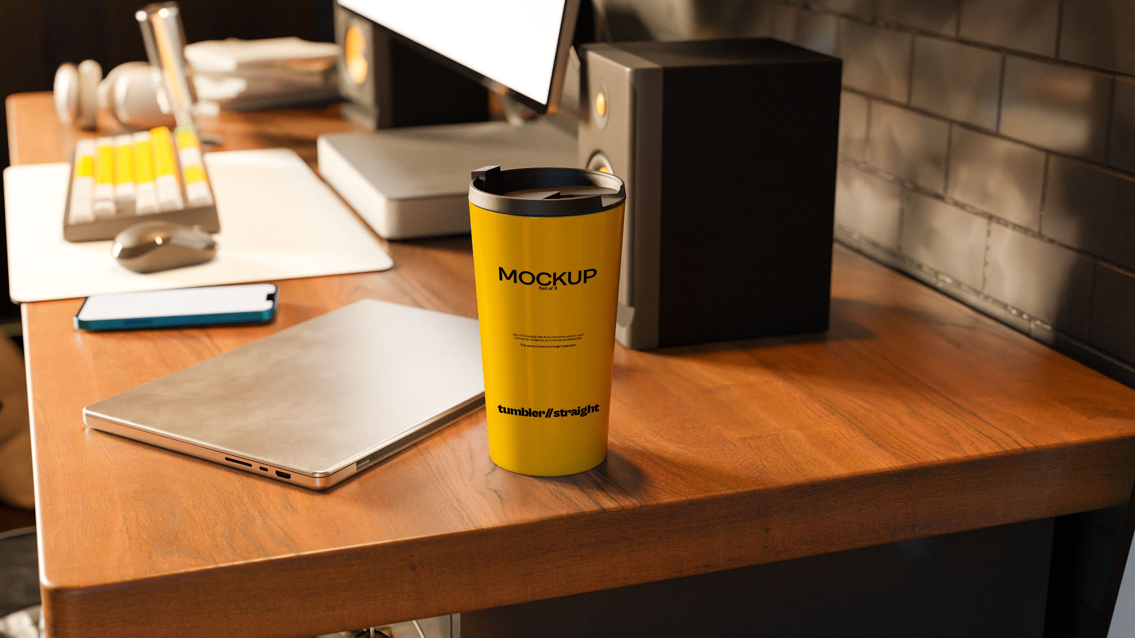 Cone Shaped White Sublimation Tumbler Mockup Bundle – Starbound Collection (3 PSD)