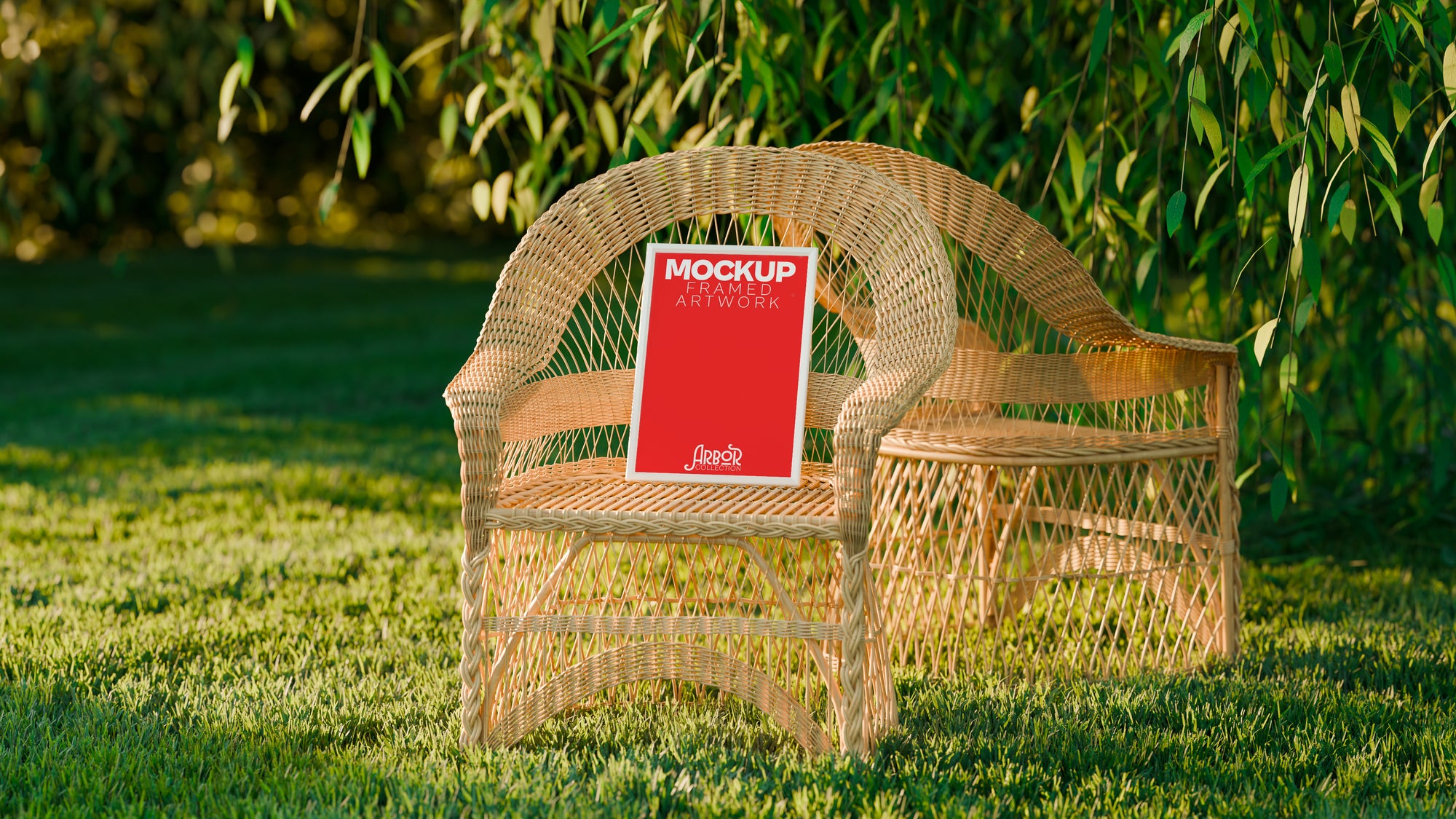 Framed Artwork Mockup Bundle – Arbor Collection (4 PSD)