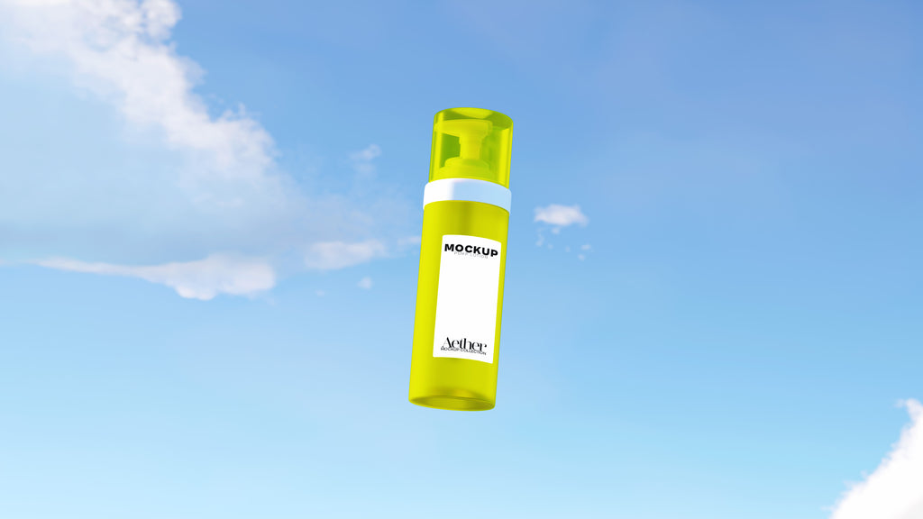 Lotion Pump Bottle Mockup Bundle – Aether Collection (3 PSD)