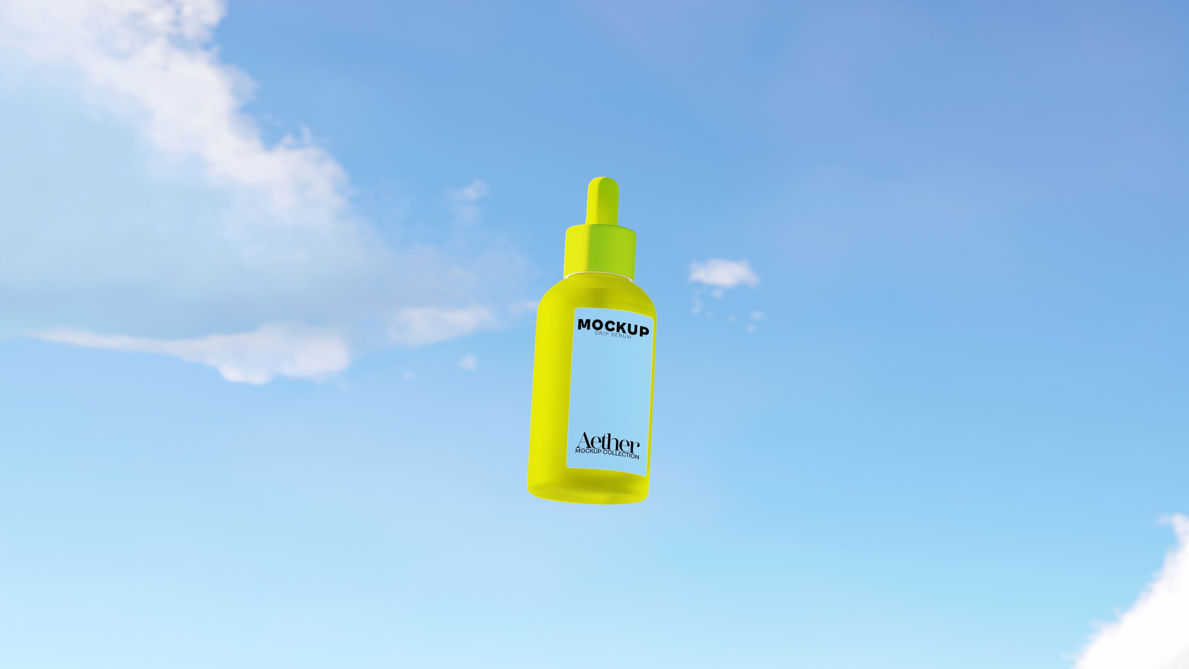 Drip Serum Bottle Mockup Bundle – Aether Collection (3 PSD)