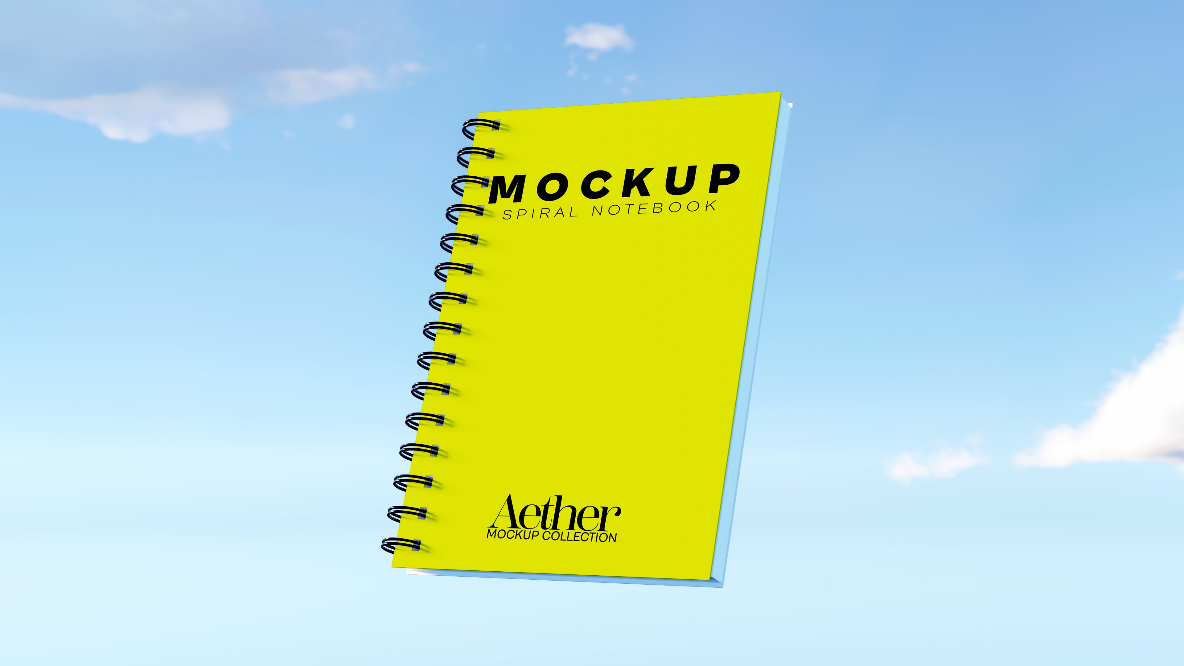 Spiral Notebook Mockup Bundle – Aether Collection (3 PSD)