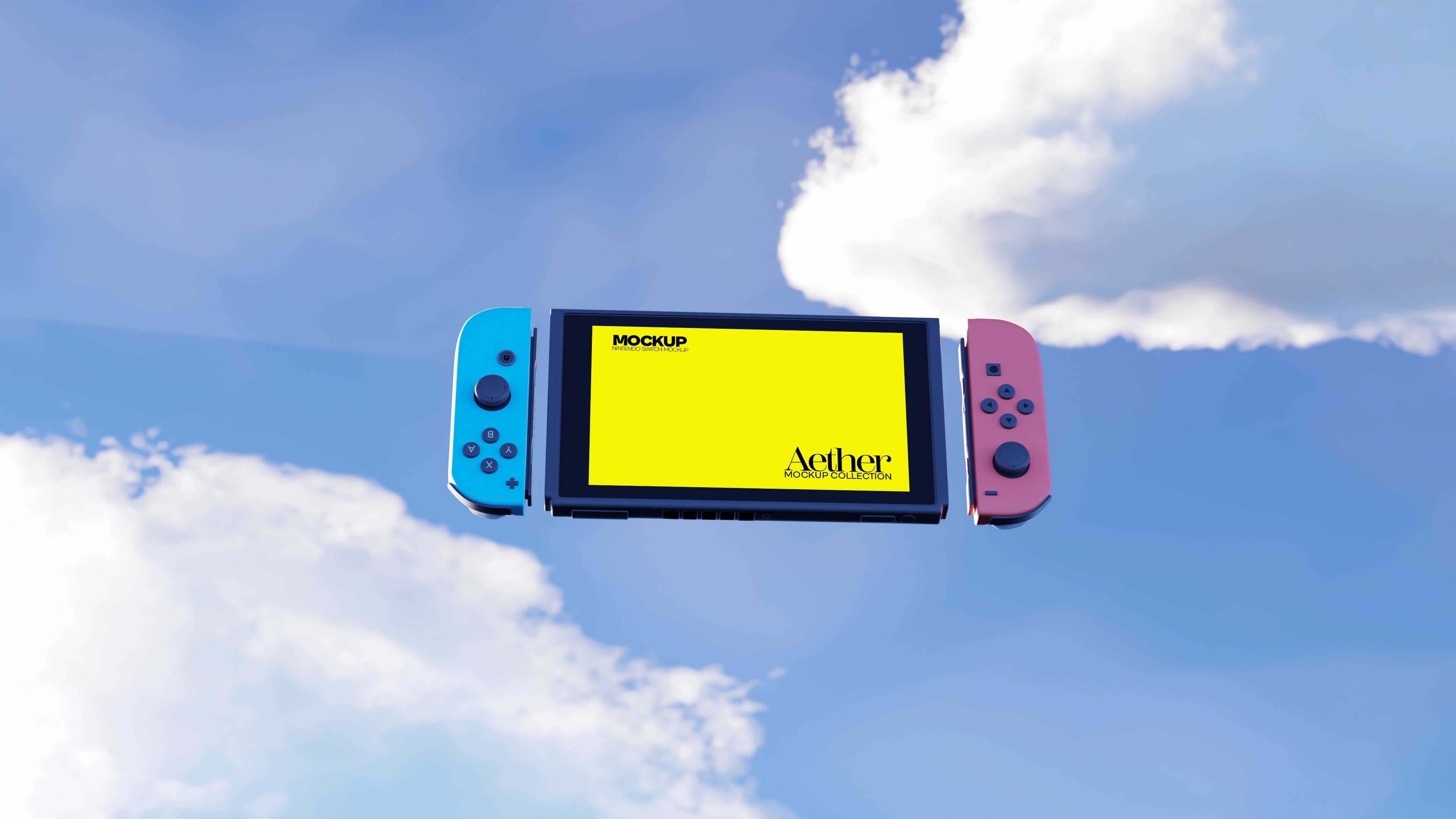 Nintendo Switch Screen Mockup Bundle – Aether Collection (3 PSD)
