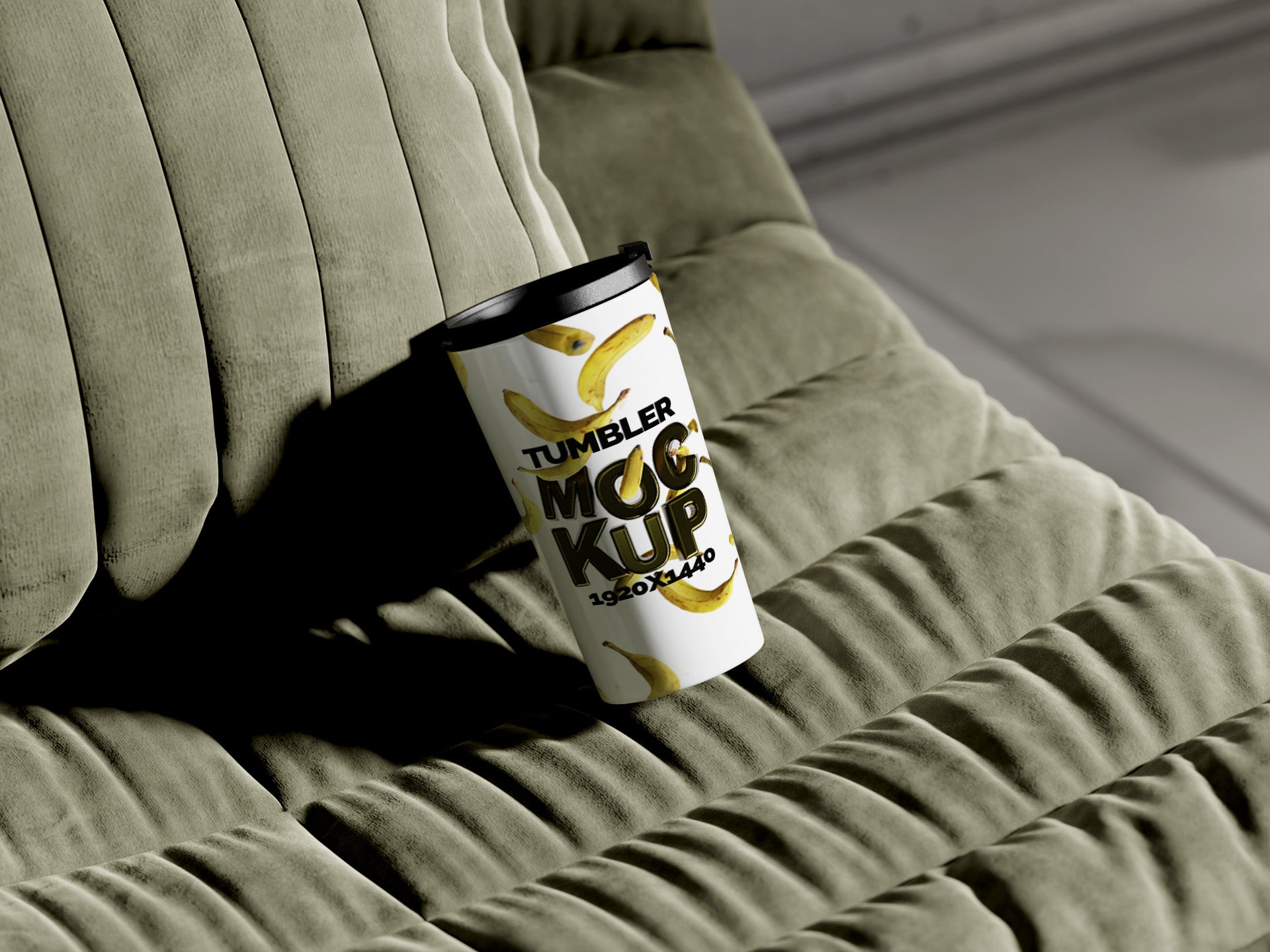 Cone Shaped White Sublimation Tumbler Mockup Bundle – 6 PSDs on Sofa | Crest Collection