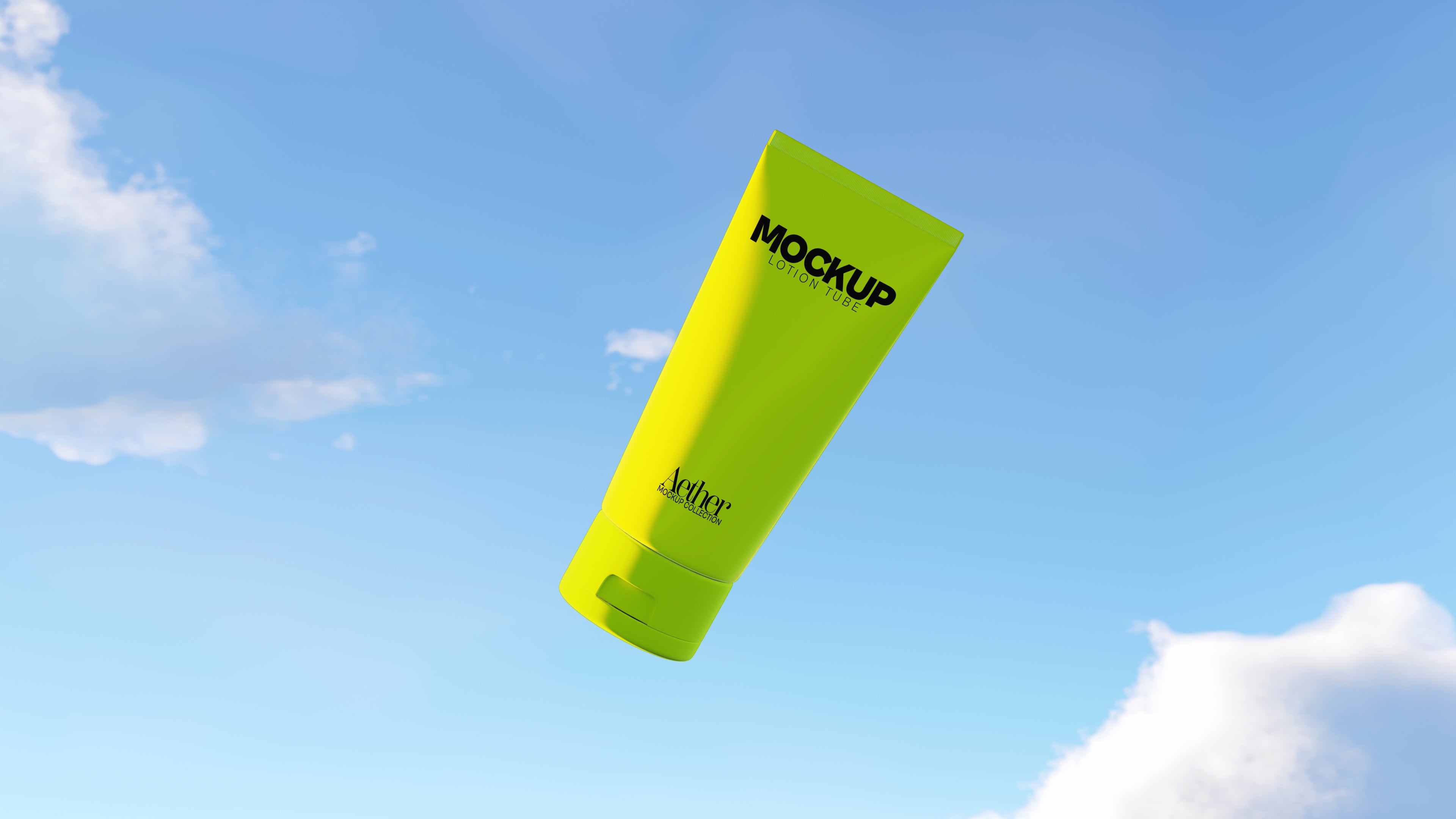 Lotion Tube Mockup Bundle – Aether Collection (2 PSD)