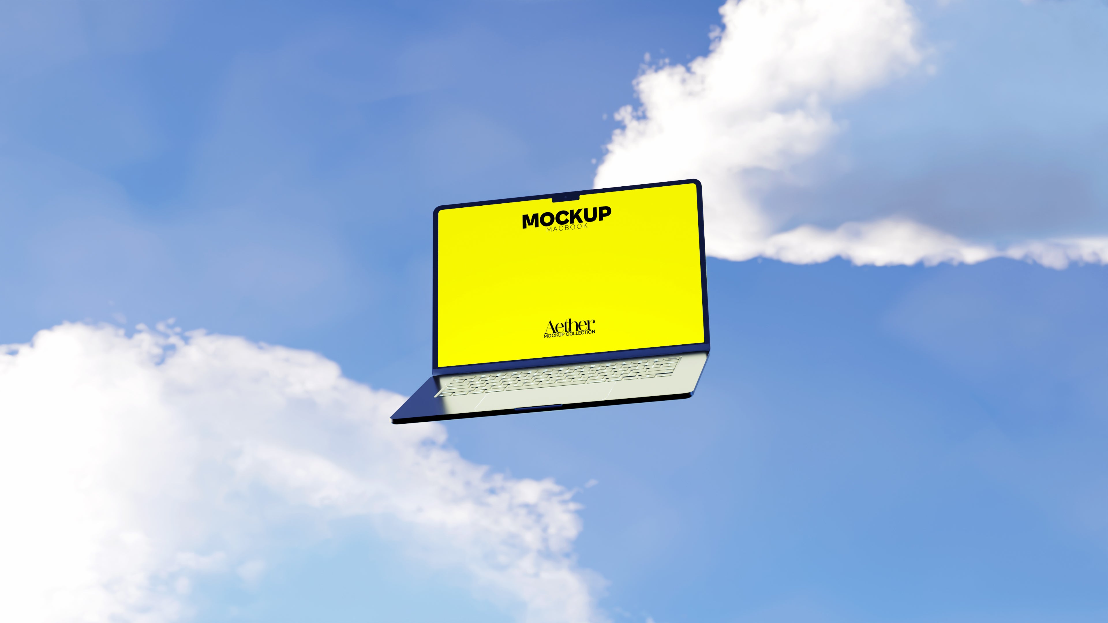 MacBook Screen Mockup Bundle – Aether Collection (3 PSD)