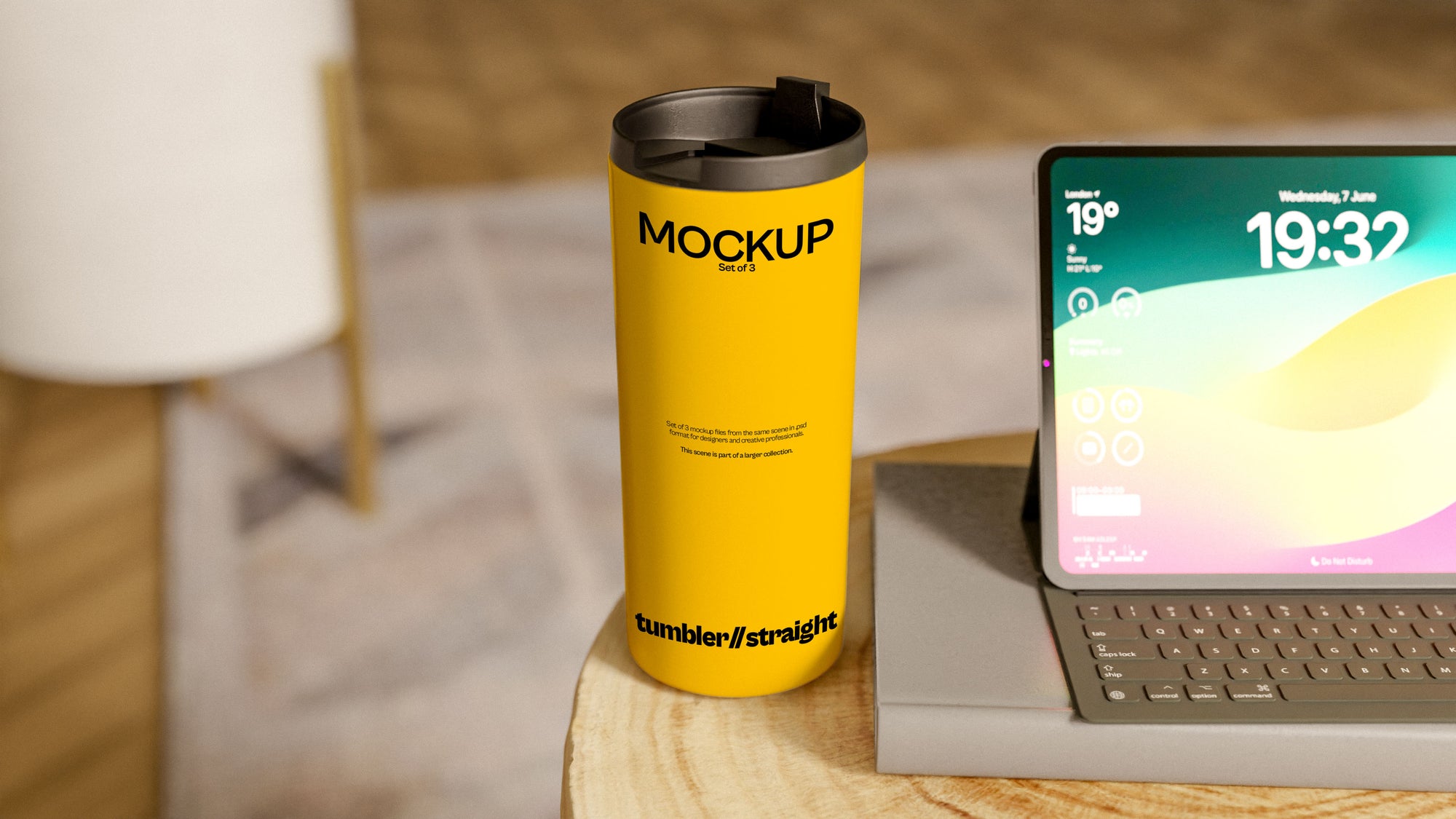 Straight White Sublimation Tumbler Mockup Bundle – Verdant Collection (3 PSD)