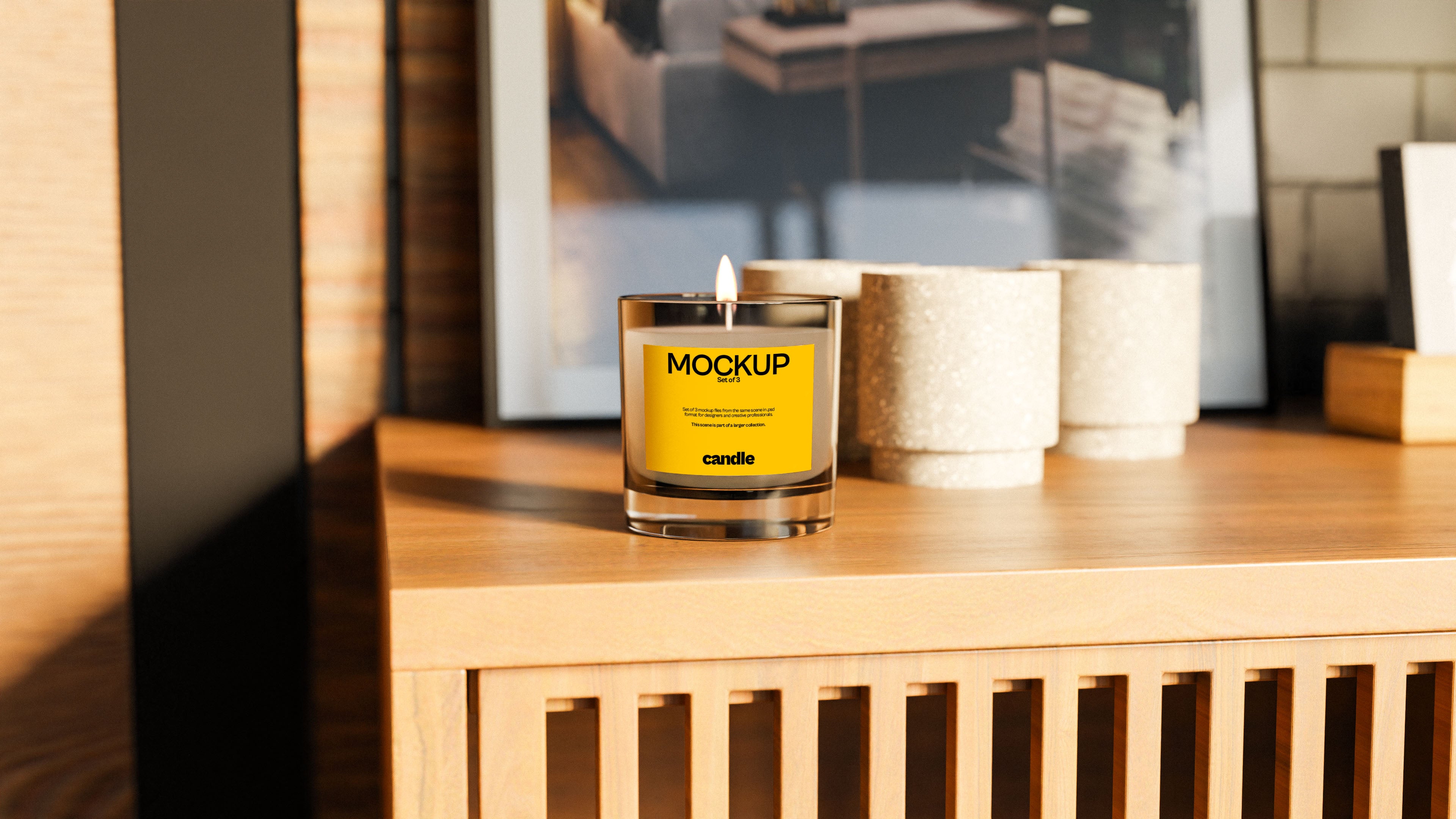 Candle Label Mockup Bundle – Starbound Collection (3 PSD)