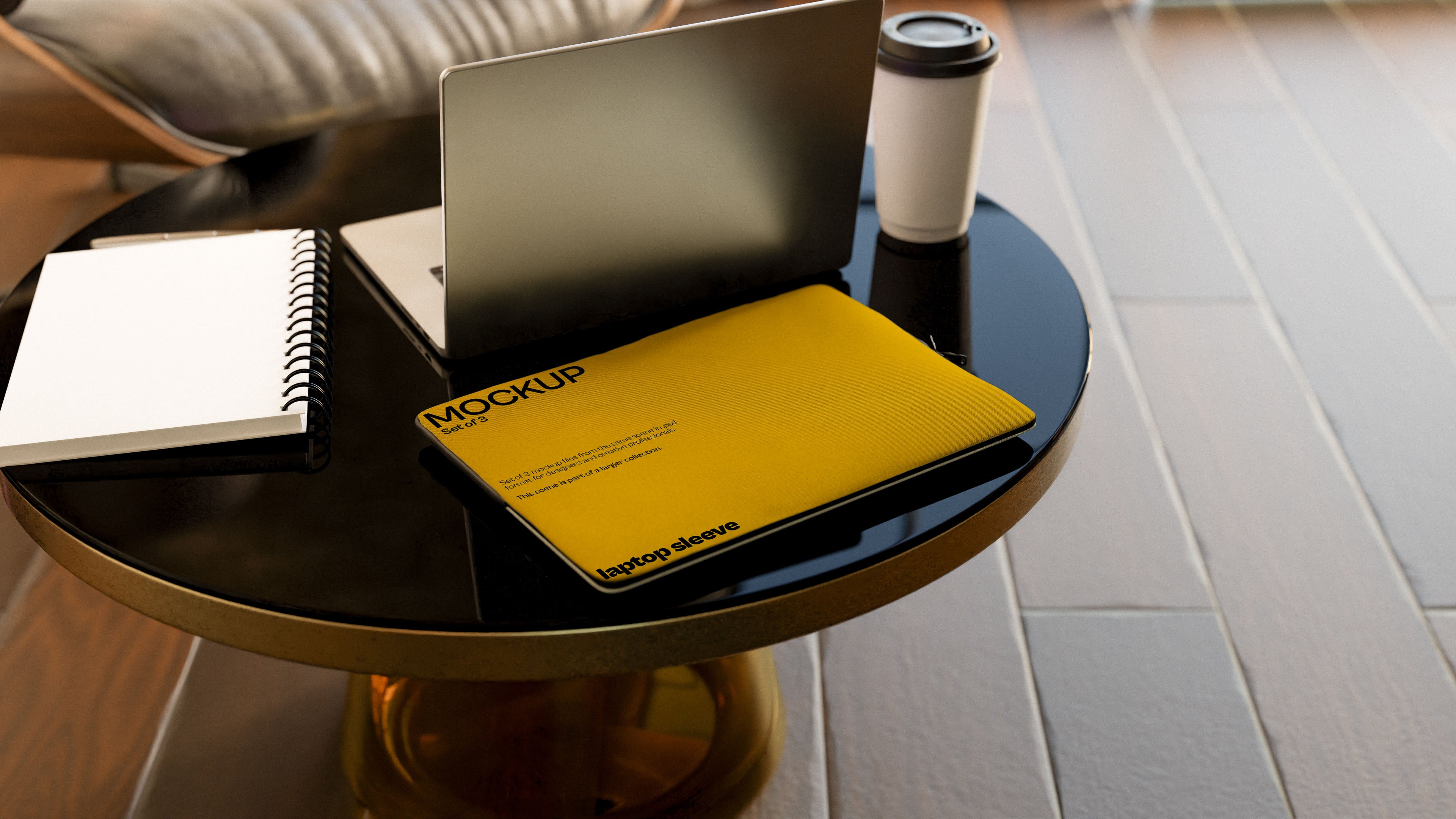 Sublimation Laptop Sleeve Mockup Bundle – Polo Collection (4 PSD)