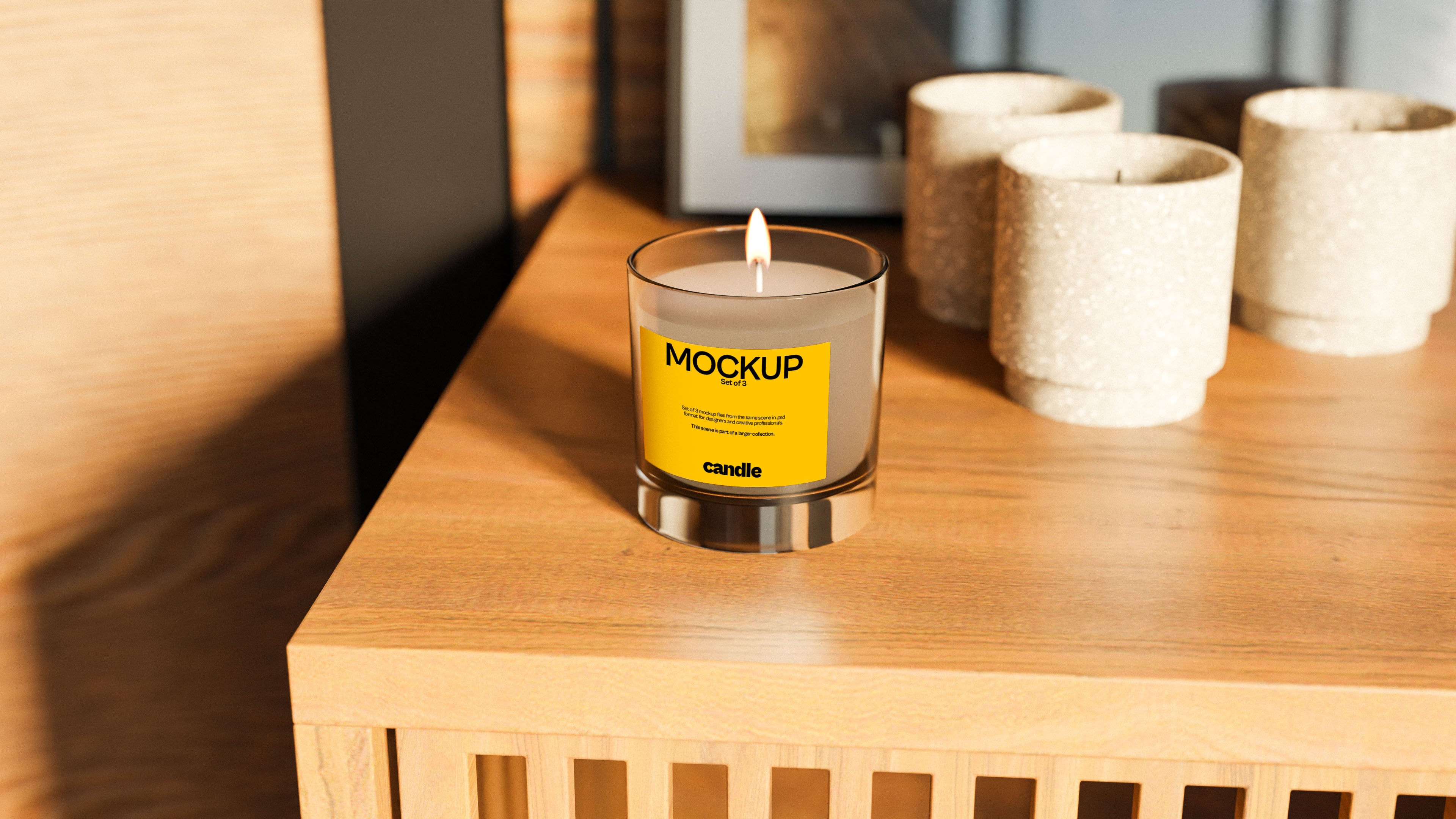 Candle Label Mockup Bundle – Starbound Collection (3 PSD)