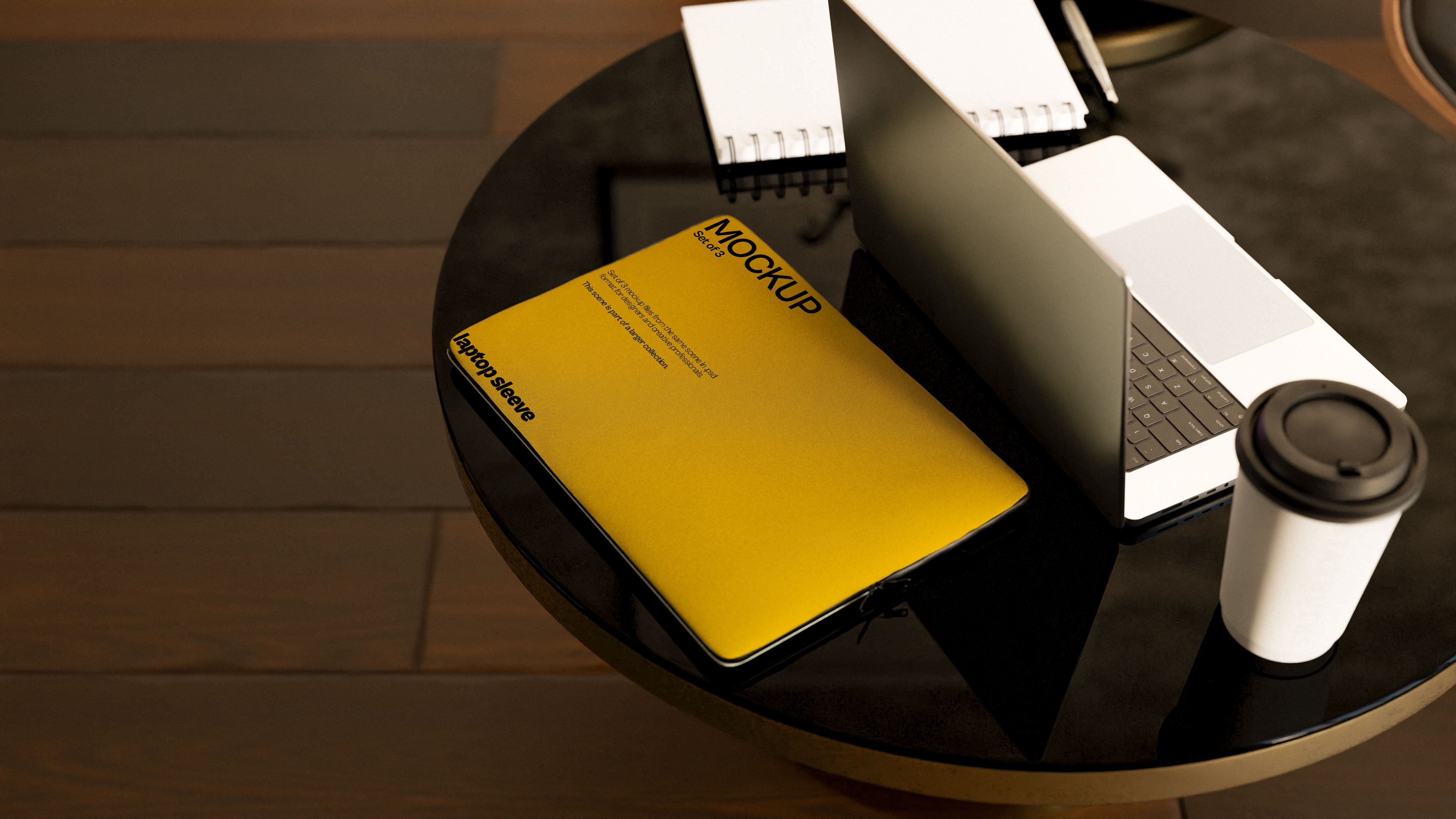 Sublimation Laptop Sleeve Mockup Bundle – Polo Collection (4 PSD)