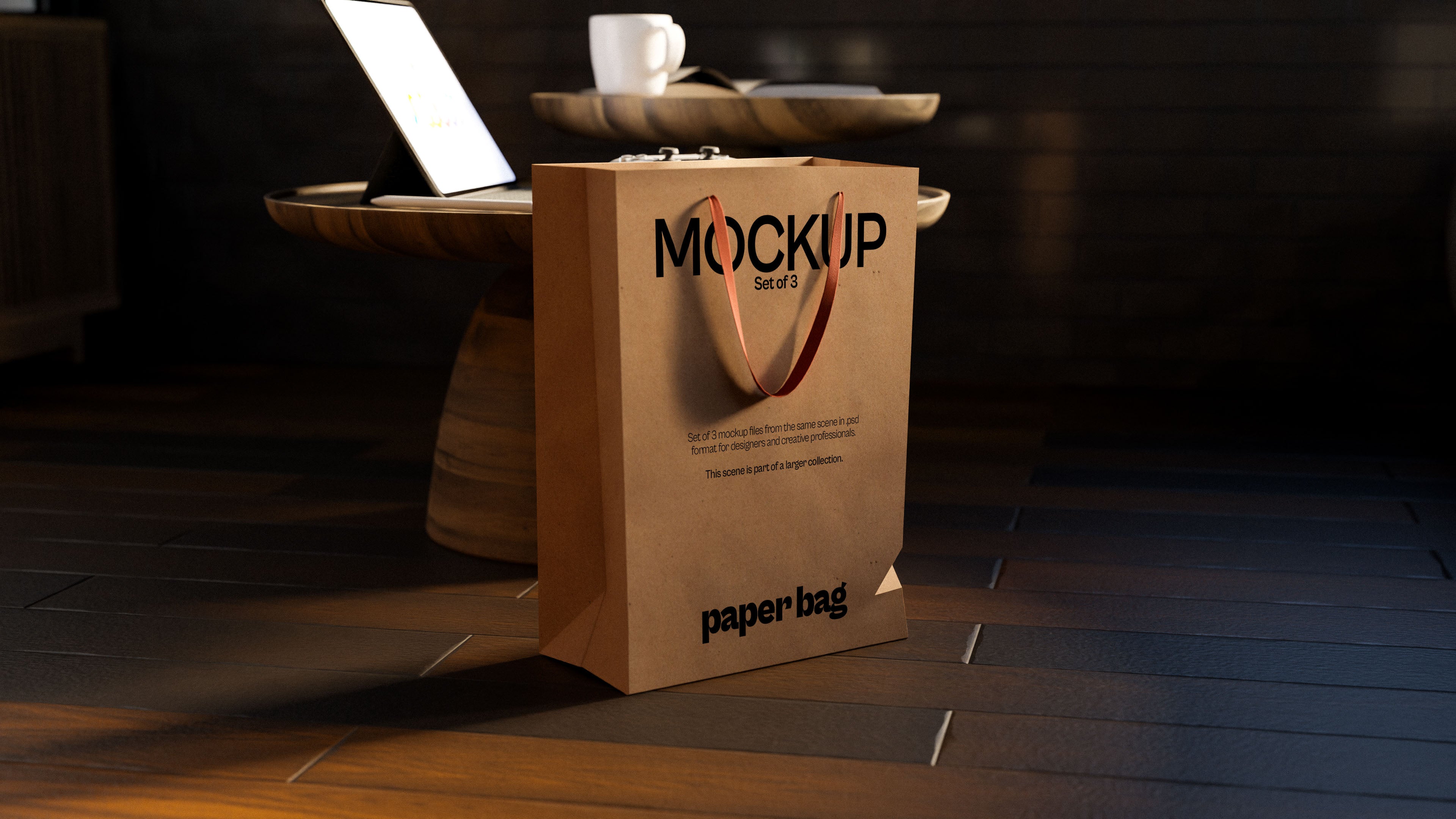 Brown Paper Bag Mockup Bundle – Starbound Collection (3 PSD)