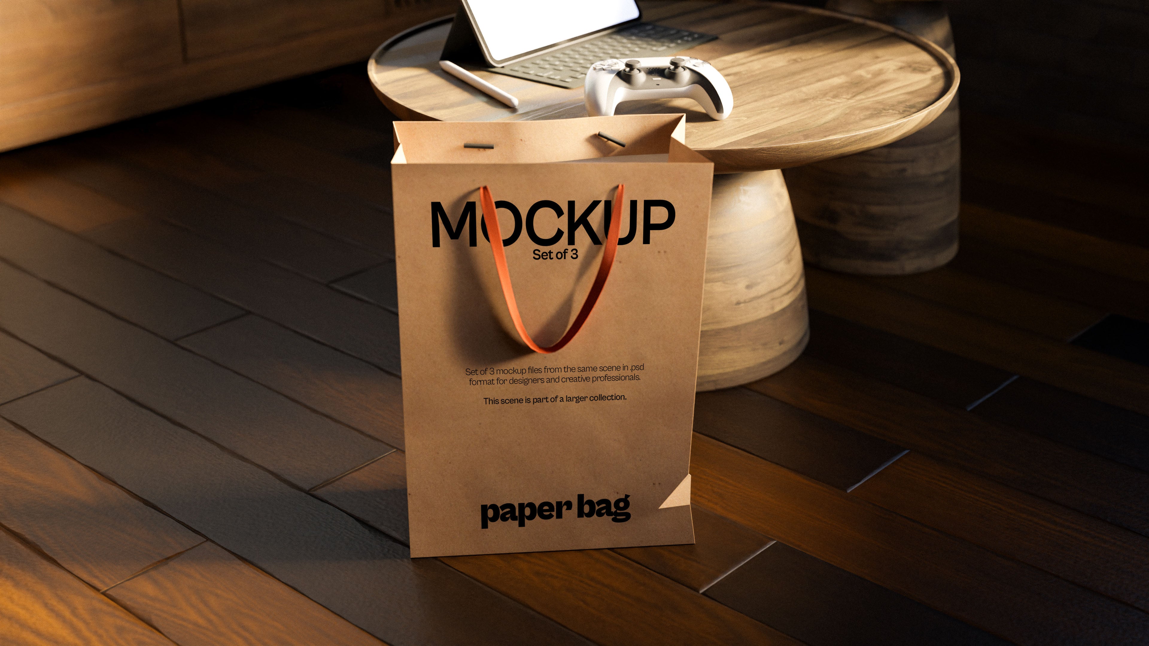 Brown Paper Bag Mockup Bundle – Starbound Collection (3 PSD)
