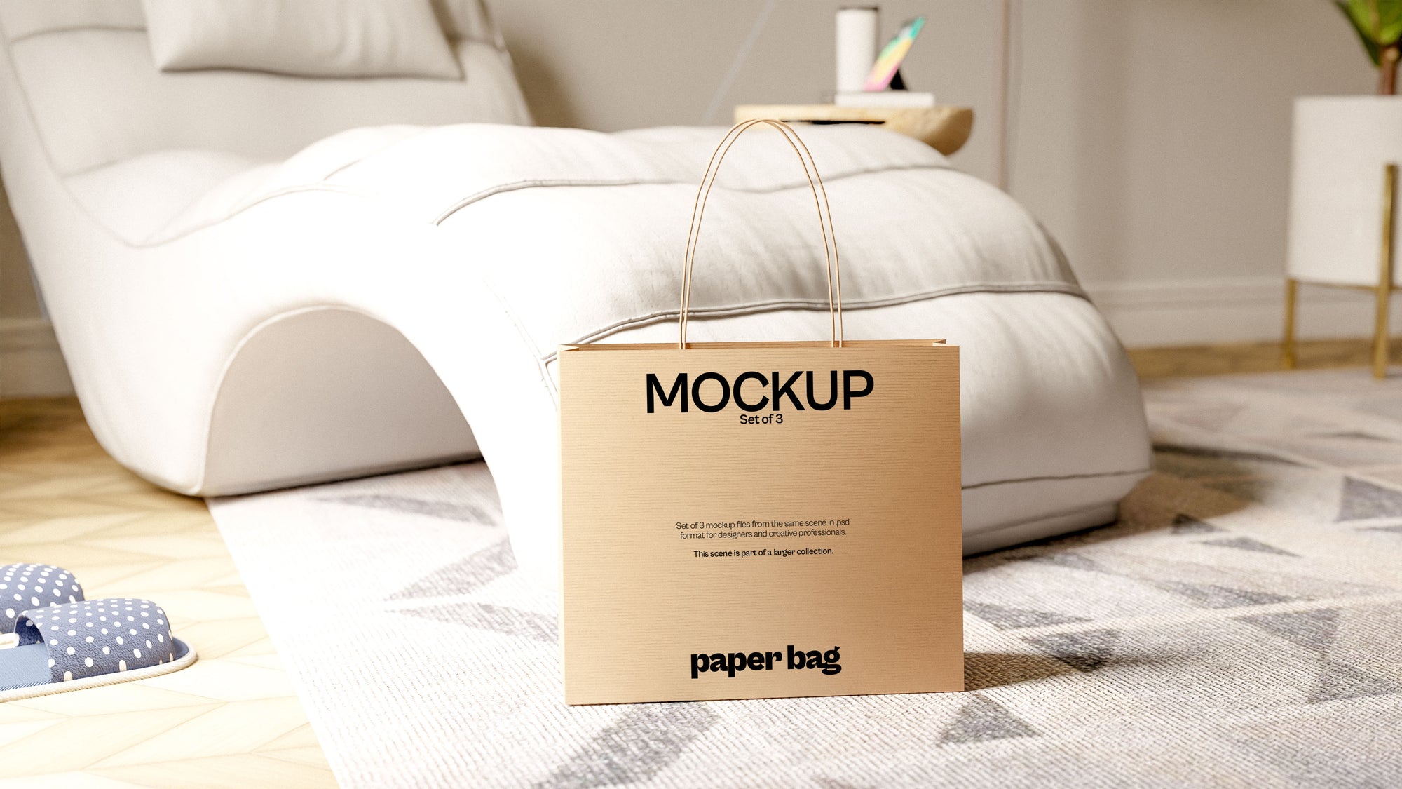 Brown Paper Bag Mockup Bundle – Verdant Collection (3 PSD)