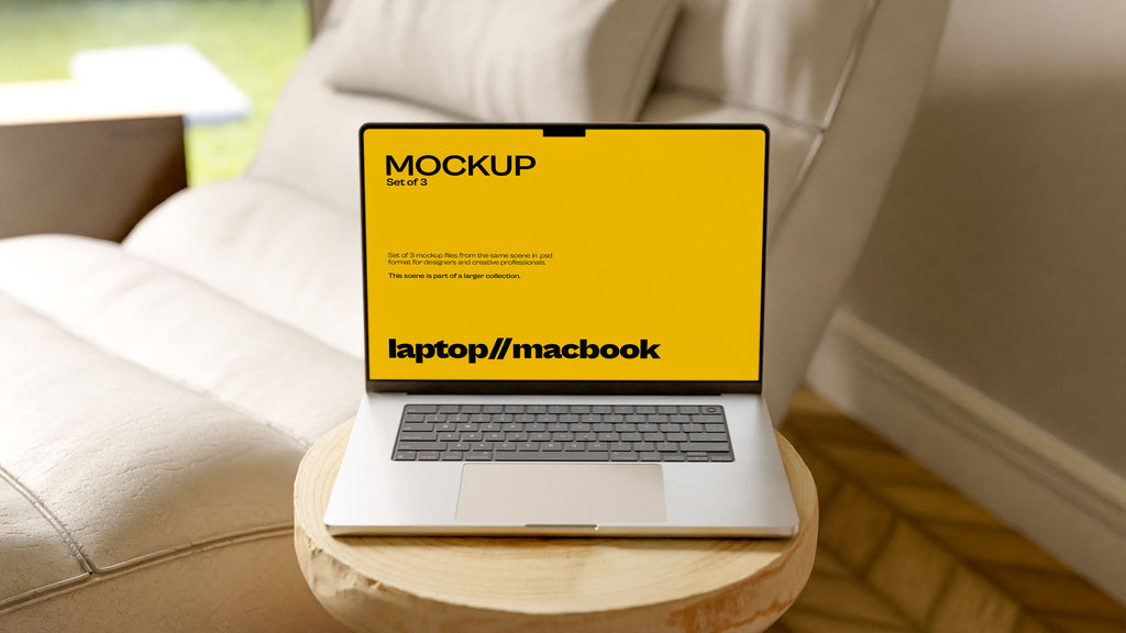 MacBook Screen Mockup Bundle – Verdant Collection (3 PSD)