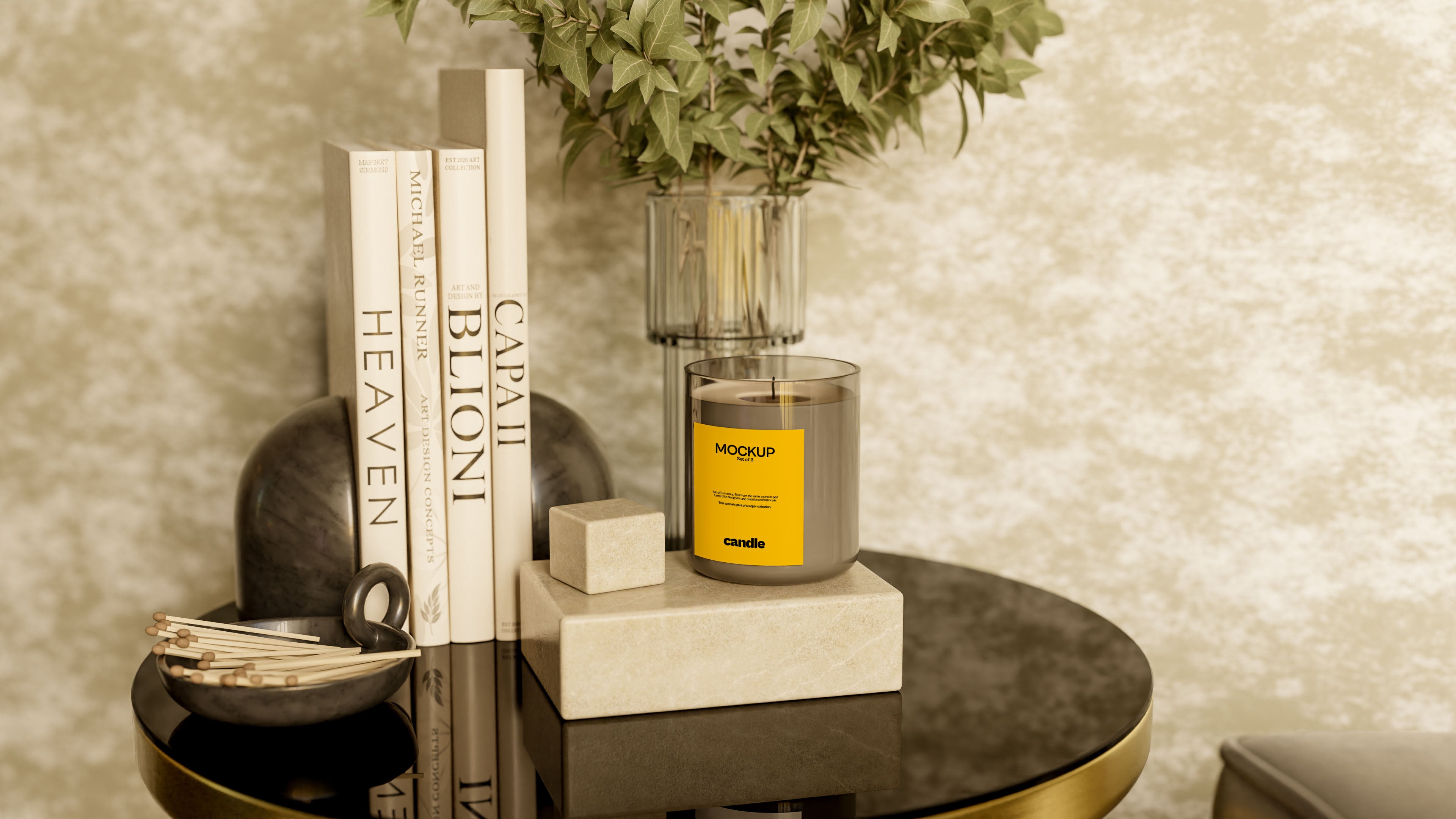 Candle Label Mockup Bundle – Polo Collection (3 PSD)