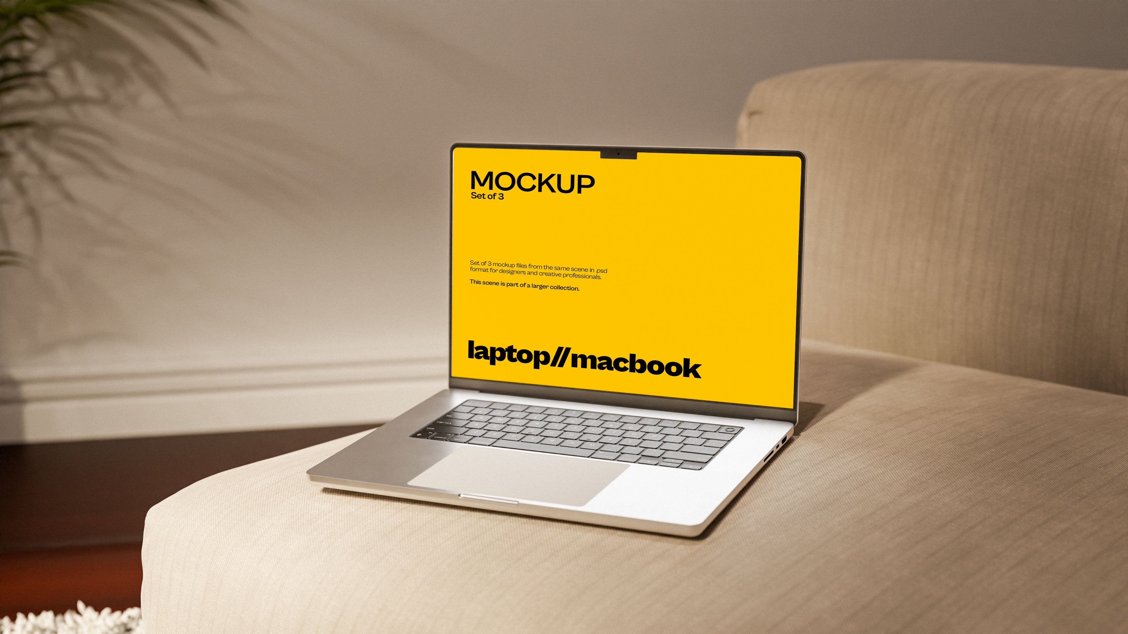 MacBook Screen Mockup Bundle – Mid Century Collection (3 PSD)