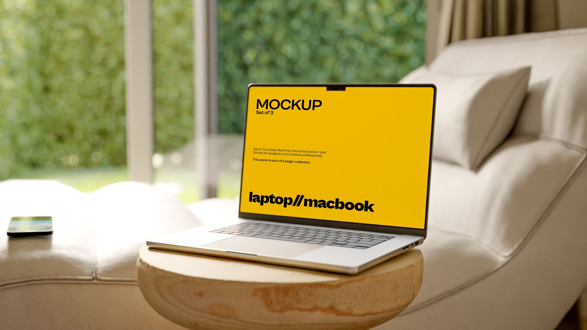 MacBook Screen Mockup Bundle – Verdant Collection (3 PSD)