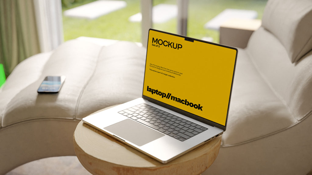 MacBook Screen Mockup Bundle – Verdant Collection (3 PSD)