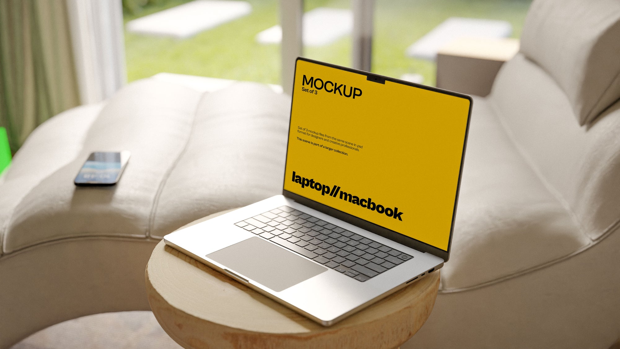 MacBook Screen Mockup Bundle – Verdant Collection (3 PSD)